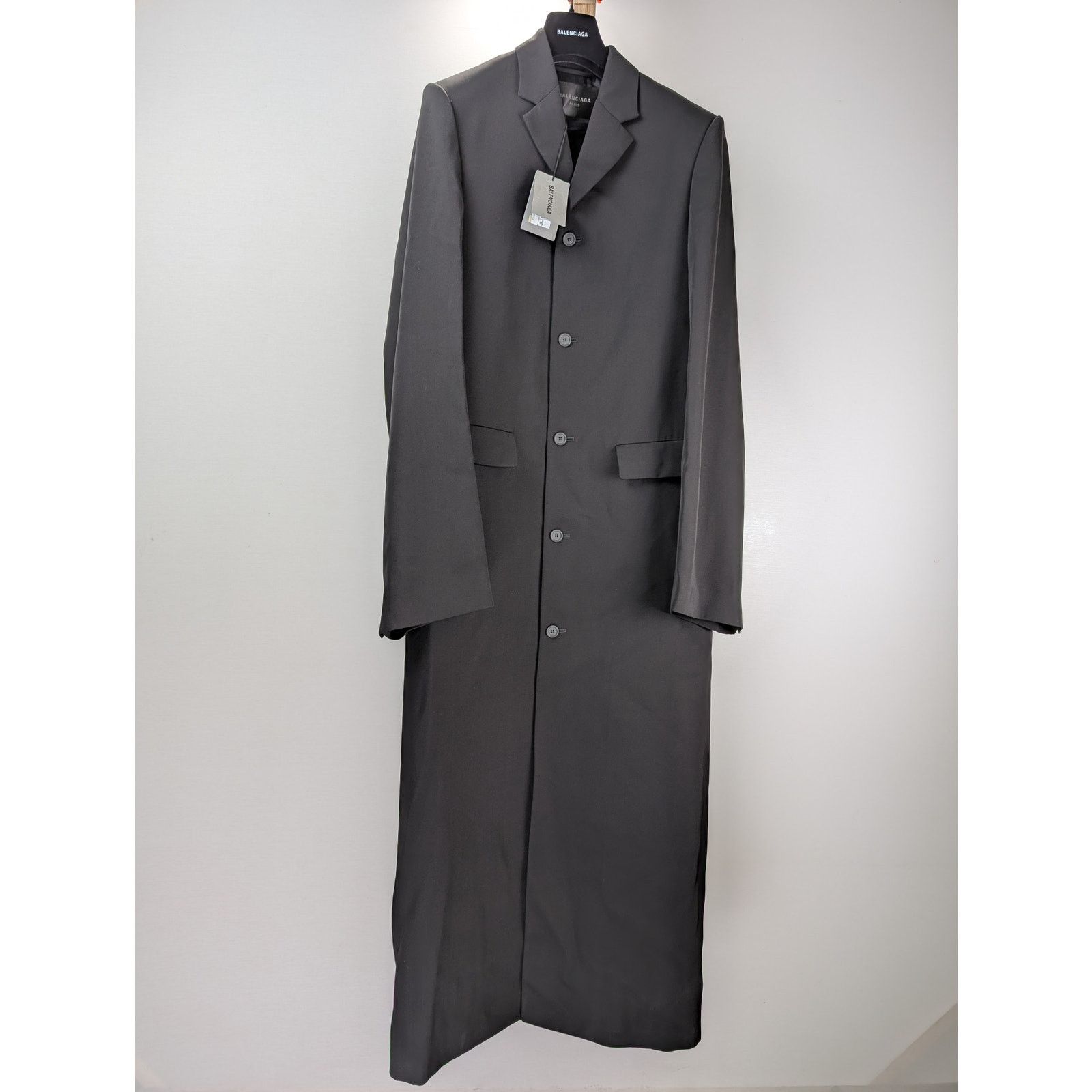 Balenciaga o1rshd1 Barathea Coat in Black Size US M / EU 48-50 / 2 - 2 Thumbnail