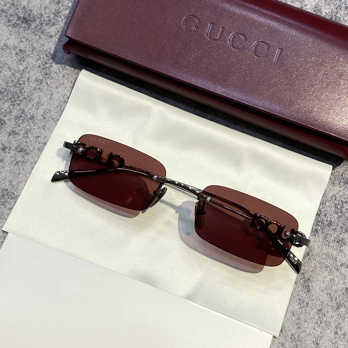 Gucci GUCCI GG1808S 004 SILVER RED Size ONE SIZE - 3 Thumbnail