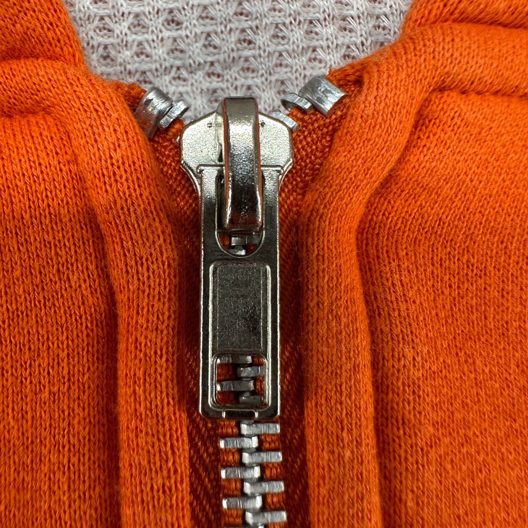 Lee VINTAGE Lee Hoodie Mens XL Orange Full Zip Thermal Waffle Knit Lined COMPANY 90s Size US XL / EU 56 / 4 - 5 Thumbnail