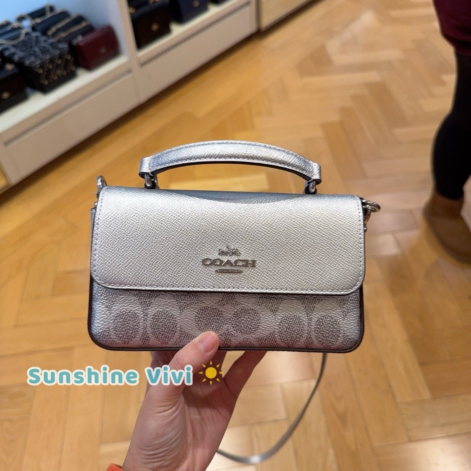 Coach NWT Coach Mini Josie Top Handle Bag Canvas CCK68 Gray/Silver Size ONE SIZE - 2 Thumbnail