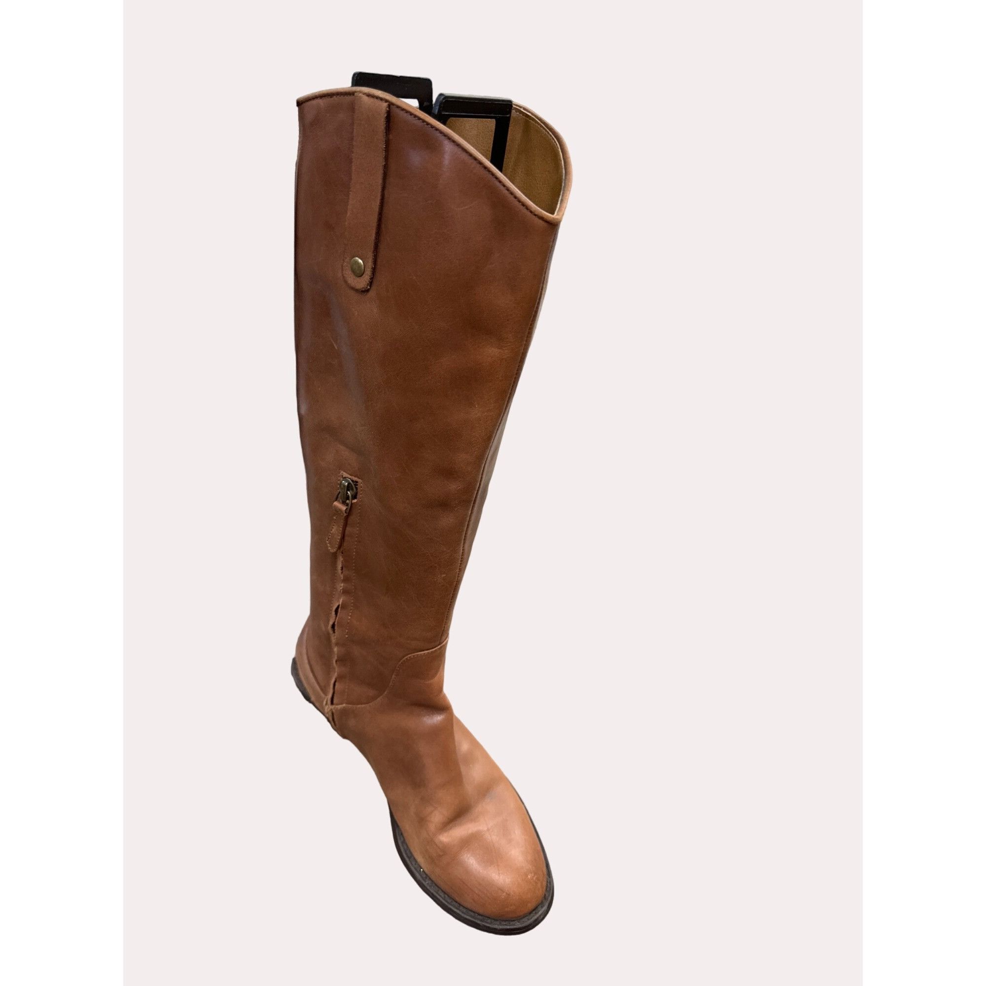 Vintage Halogen Ken Brown women’s brown leather knee boots equestria Size US 5.5 / IT 35.5 - 11 Thumbnail