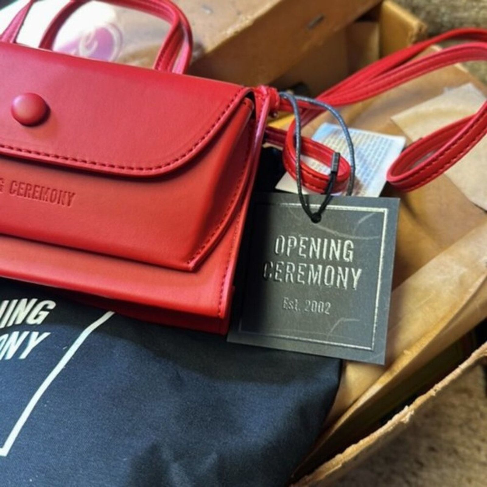 Opening Ceremony Opening Ceremony Red Razor Clam shoulder bag Size ONE SIZE - 5 Thumbnail
