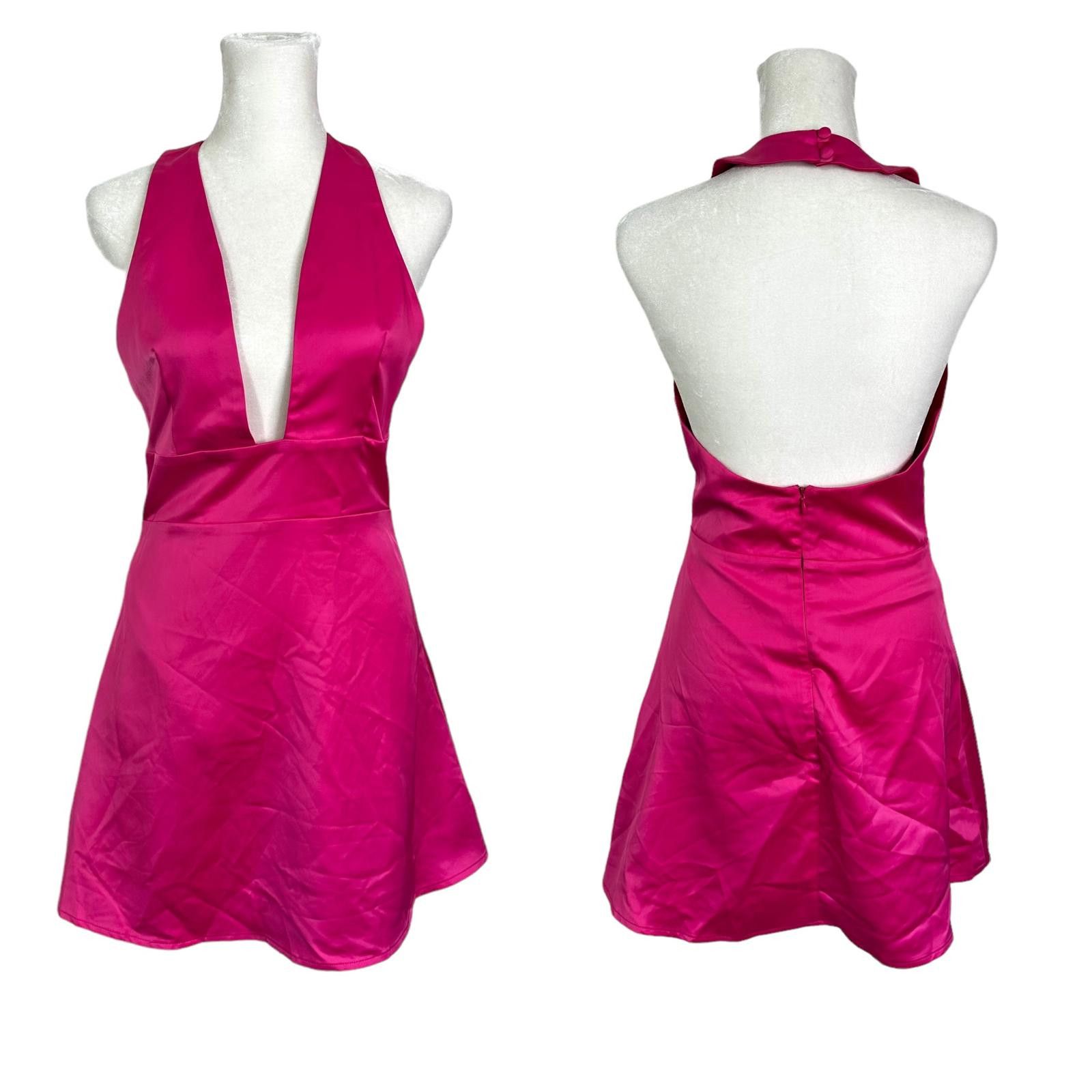 REVOLVE NWOT Revolve About Us Esther Halter Mini Dress Pink Women S Size S / US 4 / IT 40 - 1 Thumbnail