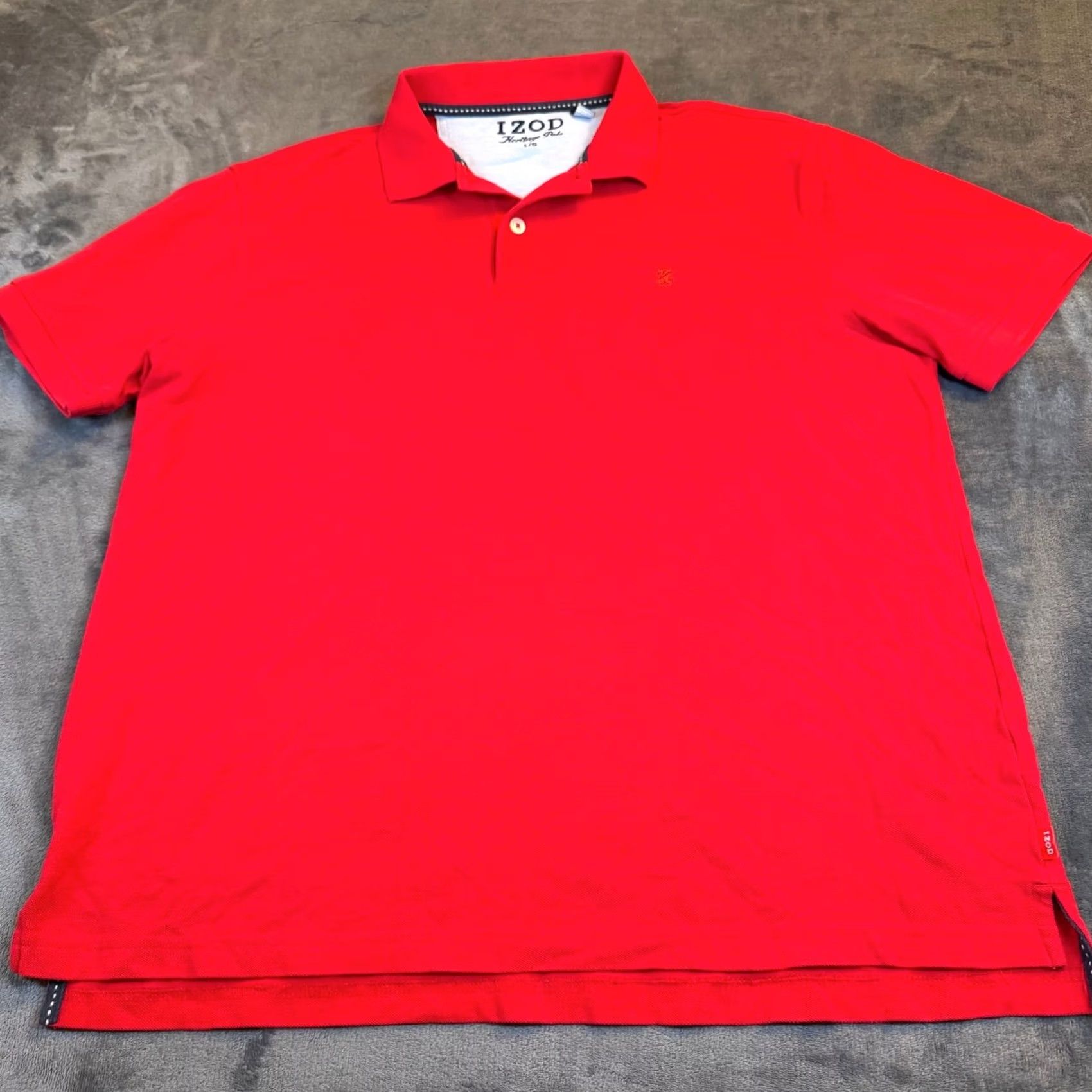 Izod VINTAGE IZOD Heritage Polo Shirt Mens Large Red Short Sleeve Cotton Pique Logo Size US L / EU 52-54 / 3 - 2 Thumbnail