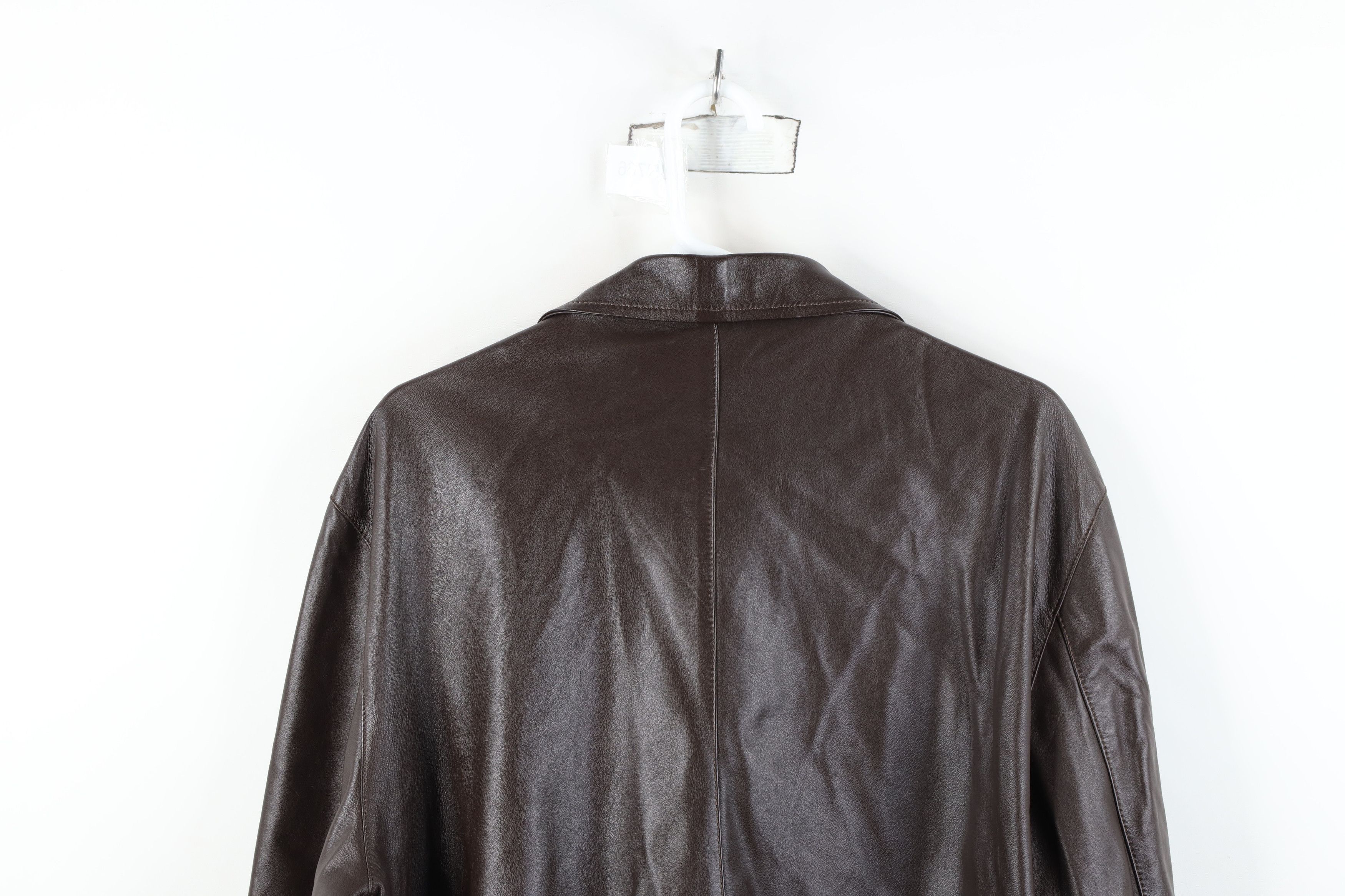 Vintage Vintage 90s Streetwear Full Zip Collared Jacket Brown Size XXL / US 16-18 / IT 52-54 - 13 Thumbnail