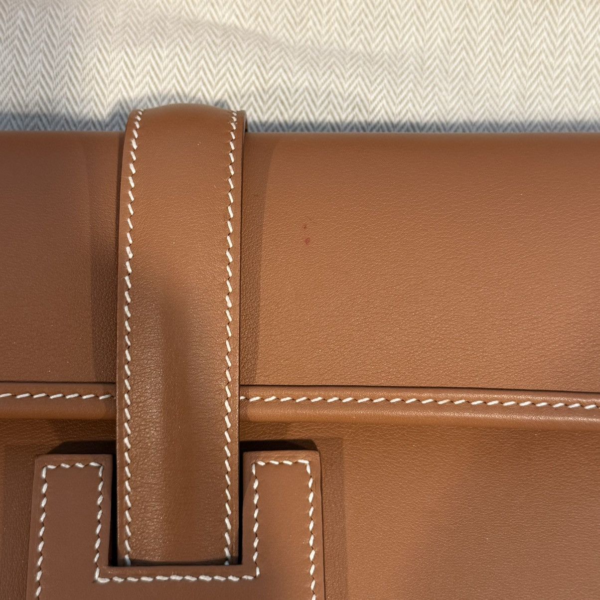 Hermes Hermes Jige Elan 29 Gold Clutch Bag Swift Calfskin Leather Size ONE SIZE - 8 Thumbnail
