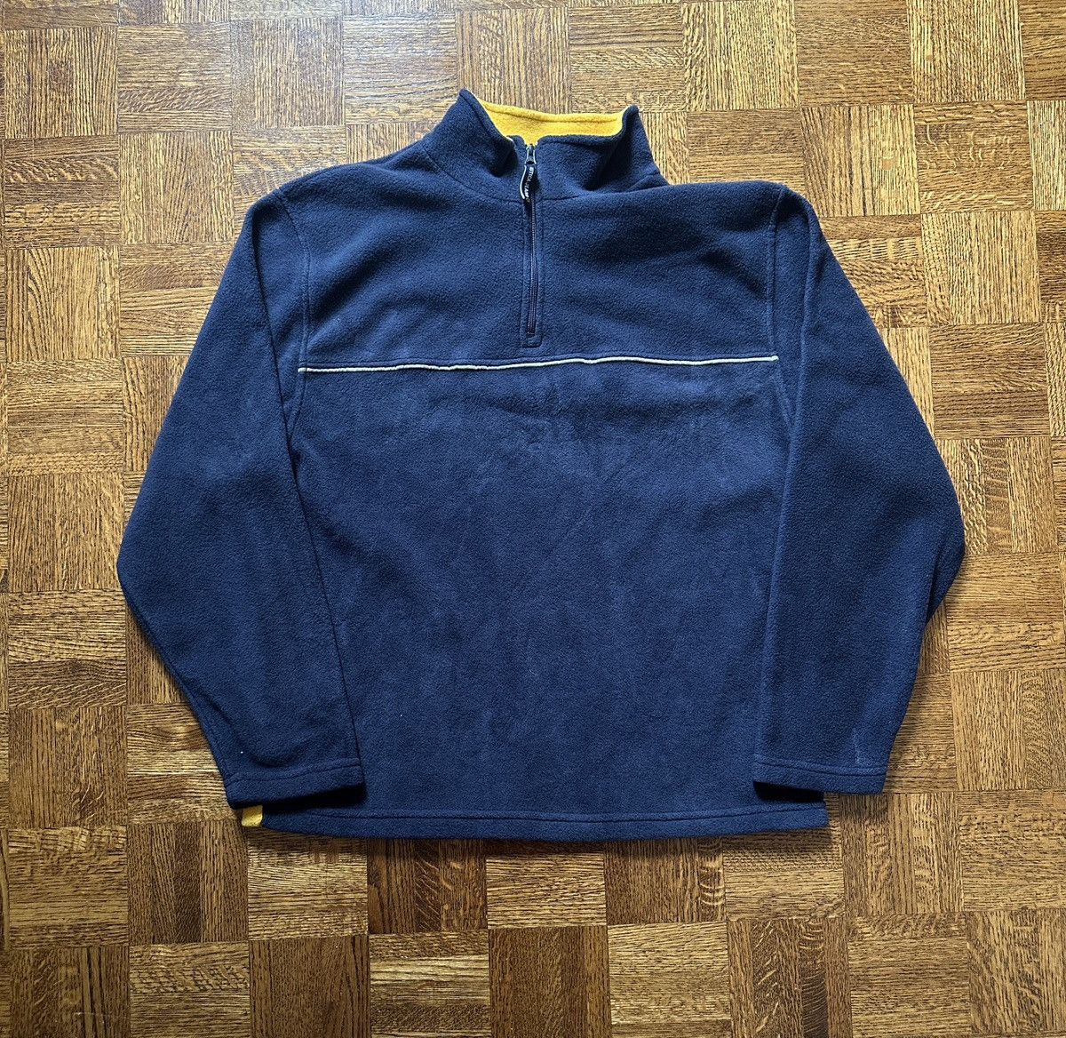 Nautica Vintage Nautica Jeans Embossed 1/4 Zip Fleece Pullover Size US XL / EU 56 / 4 - 2 Thumbnail