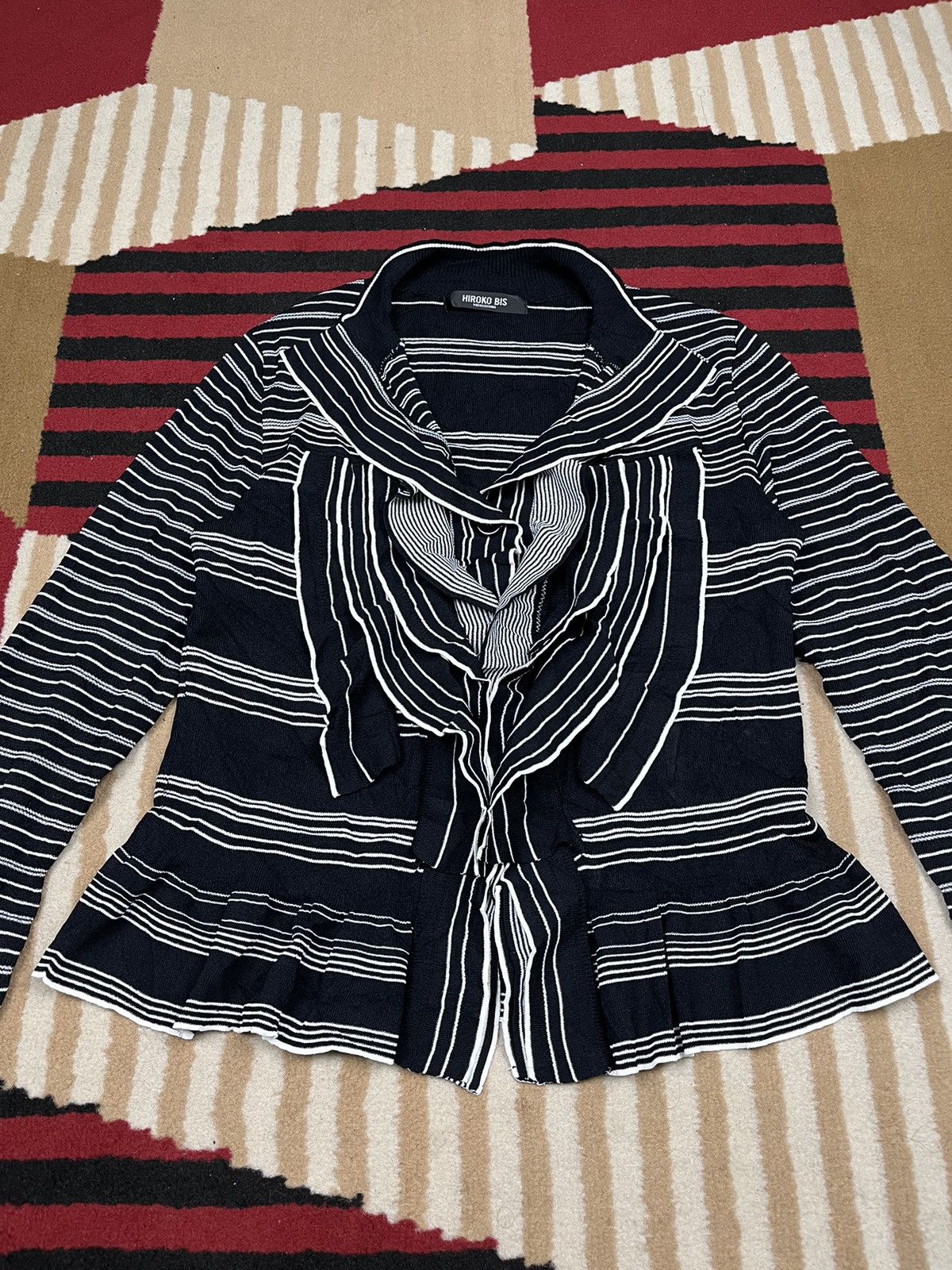 Beauty Beast × Hiroko Koshino Homme × Japanese Brand Hiroko Bis Knit Button Longsleeve Size S / US 4 / IT 40 - 4 Thumbnail