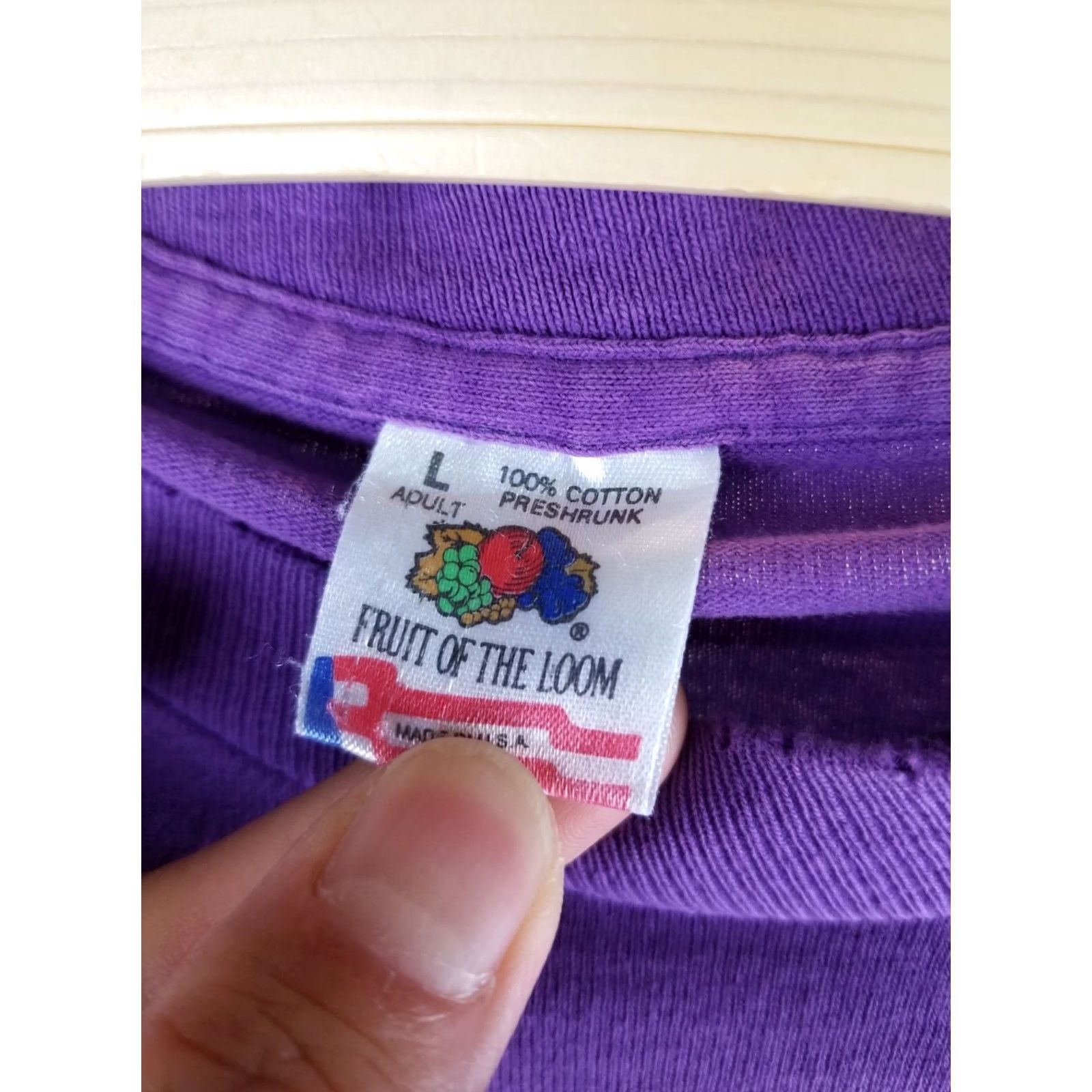 Vintage VINTAGE BEN & JERRY ICE CREAM PROMO PURPLE COTTON T-SHIRT SZ L Single Stitch Mens Size US L / EU 52-54 / 3 - 7 Thumbnail