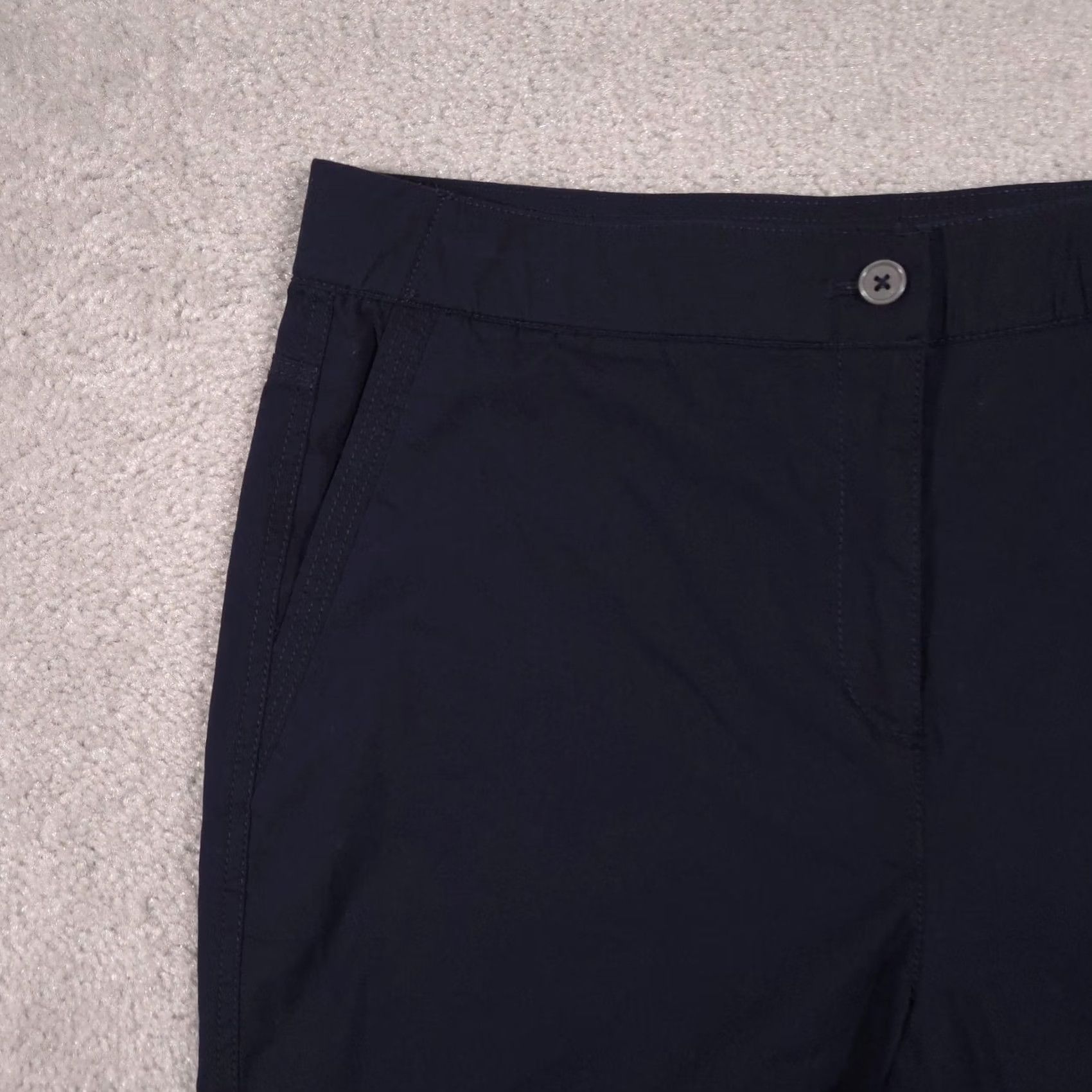 Vintage Chico'S Capri Pants Women 1 Blue Twill Stretch Zip Fly Crop Pockets Casual Size 25" / US 0 / IT 36 - 4 Thumbnail