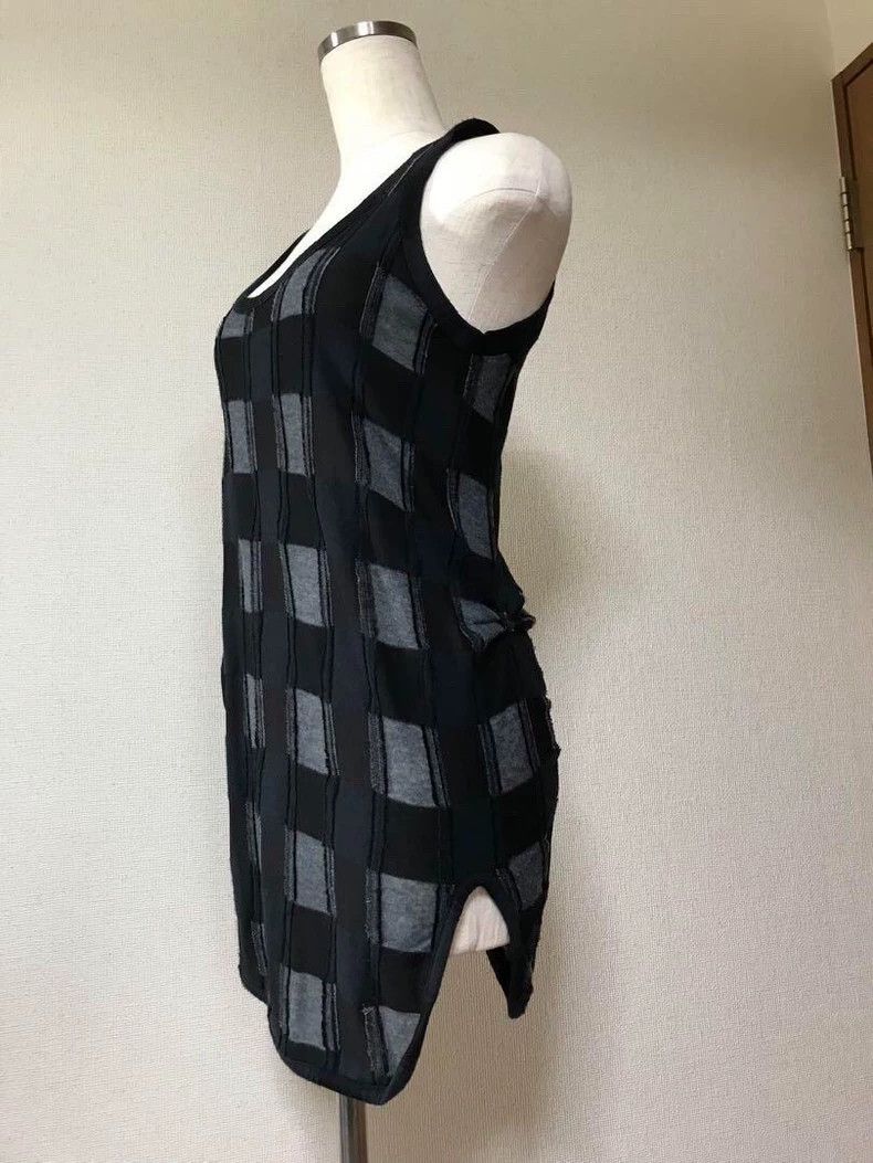 Y's Y's Sleeveless top with black and grey plaid knit panels v Size XS / US 0-2 / IT 36-38 - 6 Thumbnail