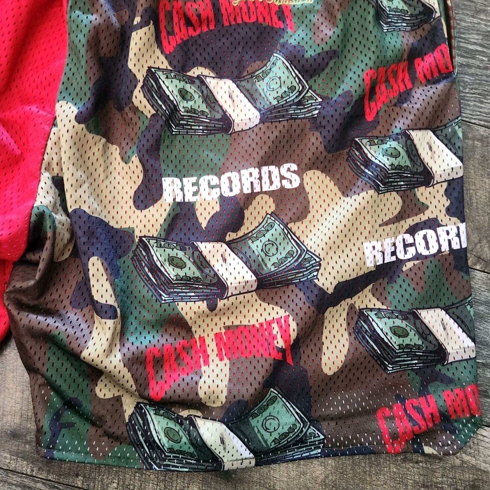 Vintage Headgear Classics Basketball Shorts 3XL Hip Hop Y2k Wayne Red Camo Mens Size US 39 - 6 Thumbnail