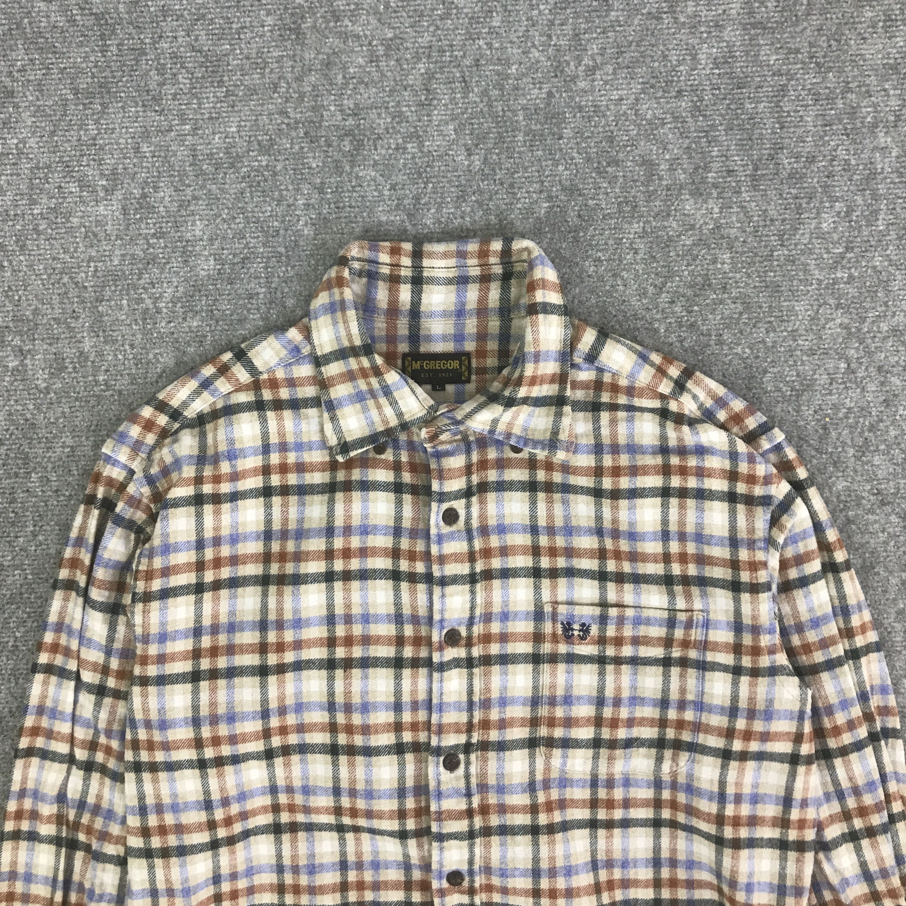 McGregor MCGREGOR FLANNEL BUTTON UP T-SHIRT K117B17 Size US L / EU 52-54 / 3 - 2 Thumbnail