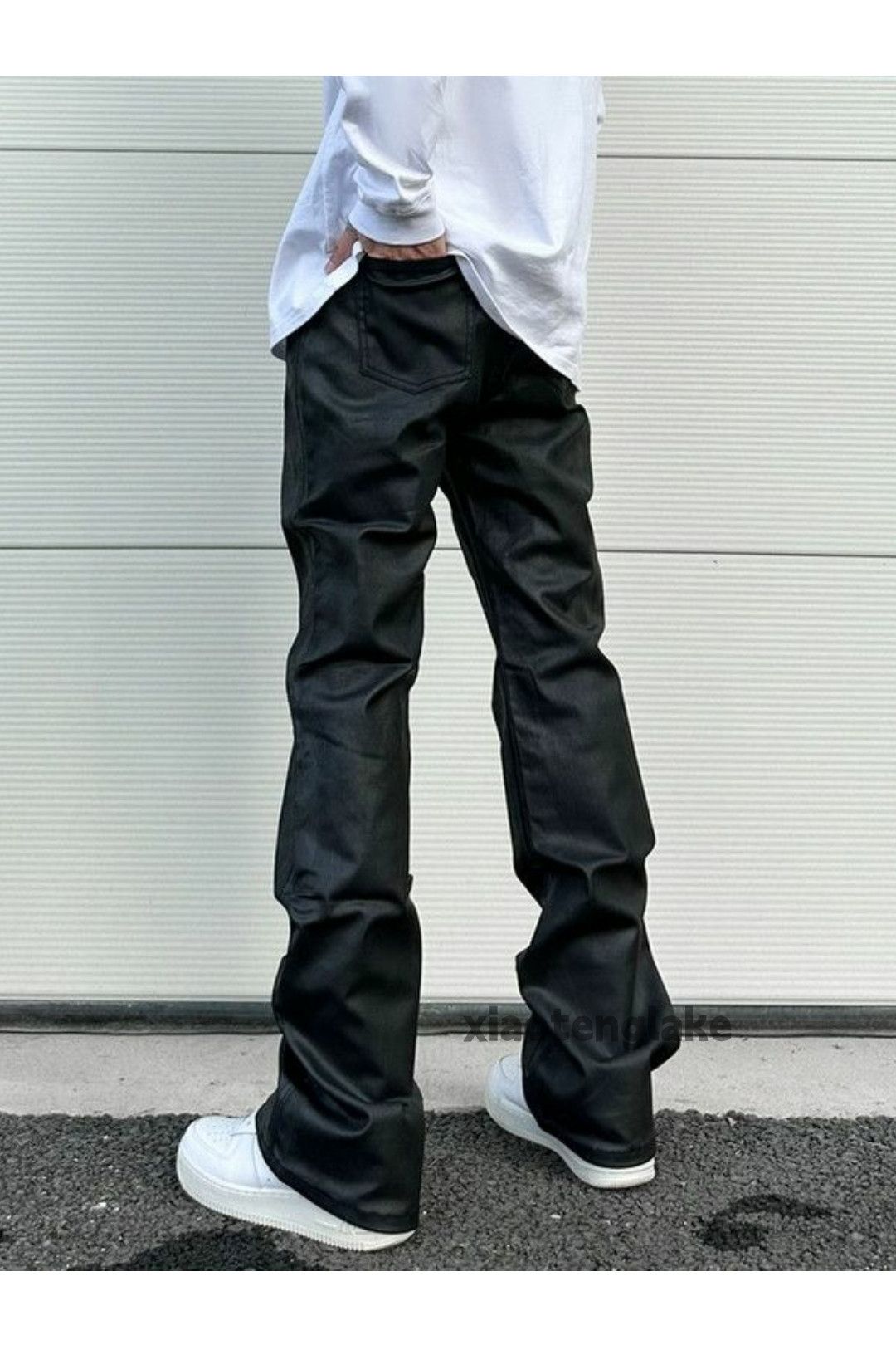 wax skate hiphop utility bootcut jeans