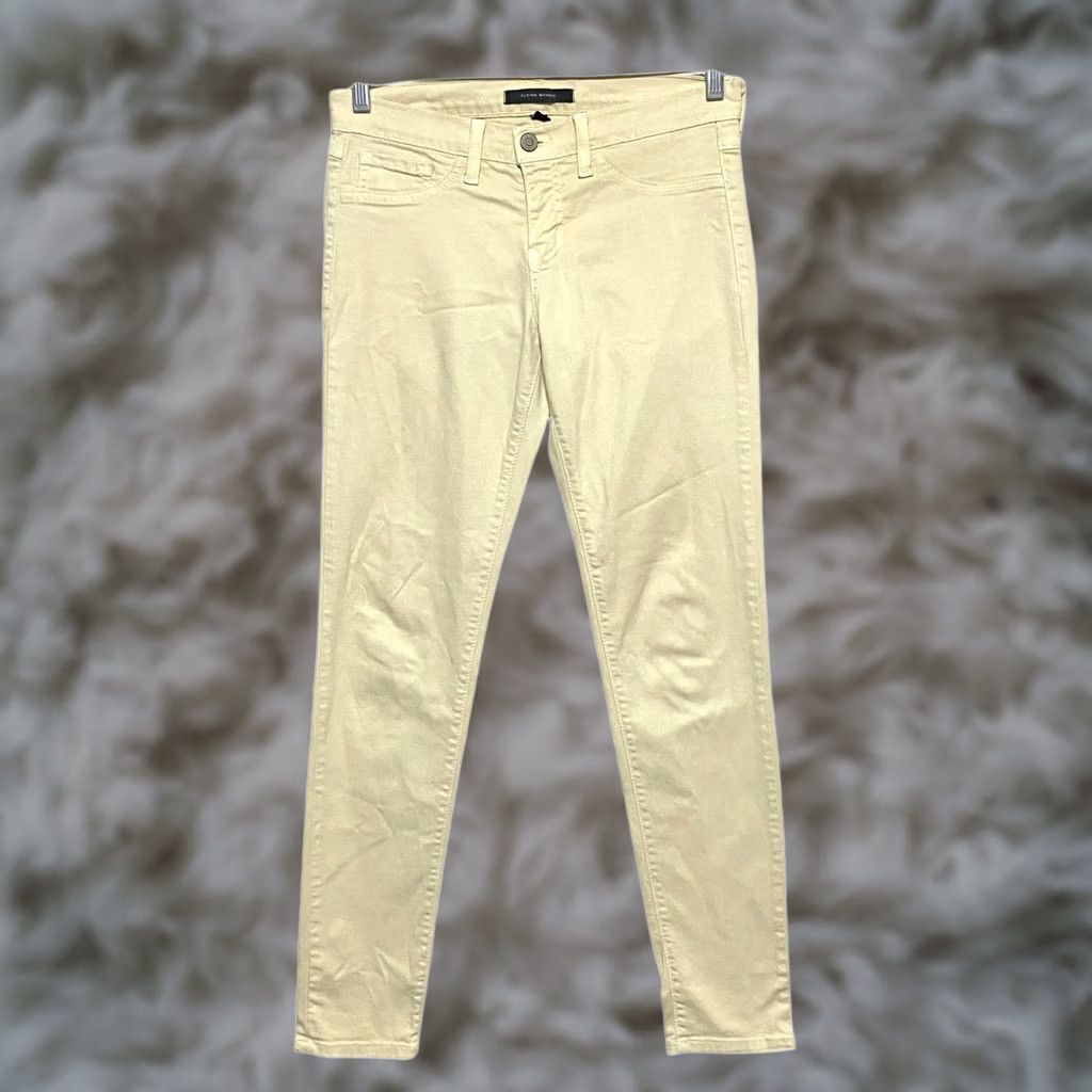 Vintage VINTAGE Flying Monkey Skinny Jeans Leggings Stretch Denim Light Yellow L7384 Womens 27 Size 27" / US 4 / IT 40 - 1 Thumbnail