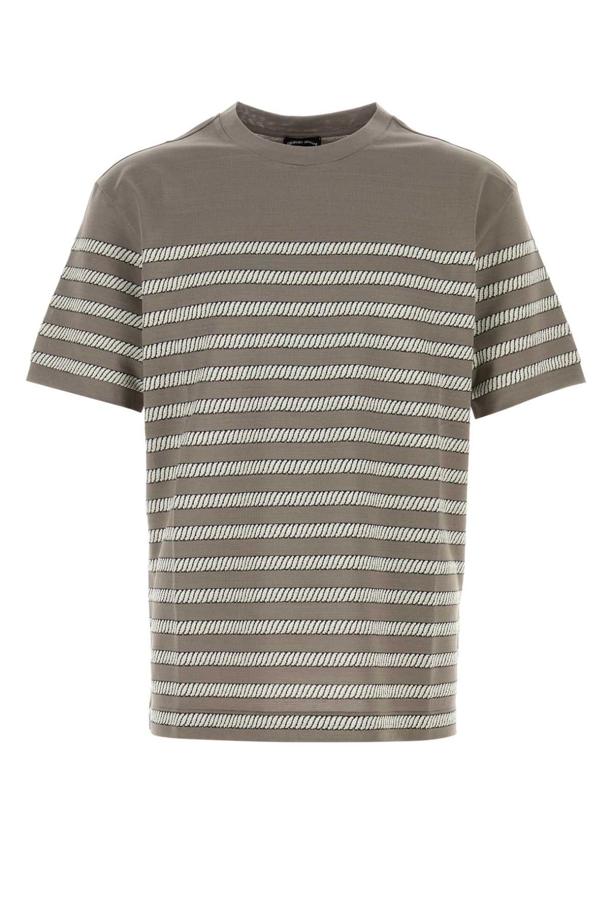 Giorgio Armani Embroidered Cotton Blend T-Shirt Size US L / EU 52-54 / 3 - 1 Thumbnail