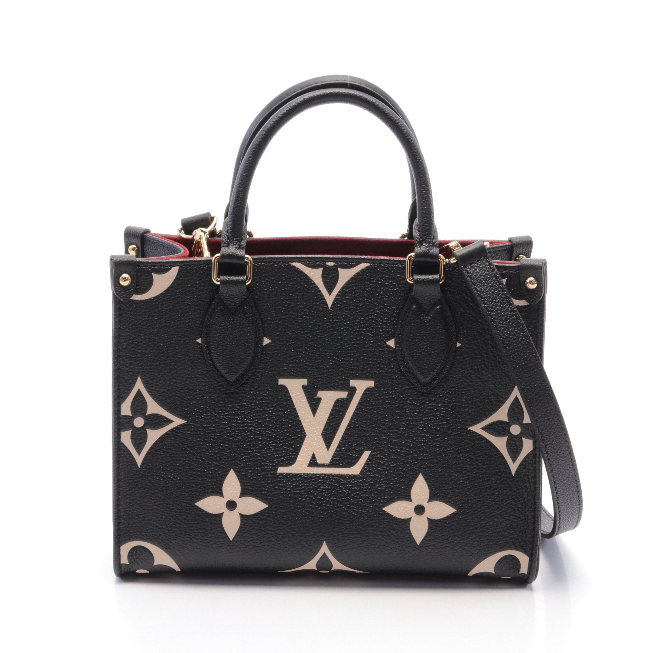 Louis Vuitton Louis Vuitton On-The-Go Pm Bicolor Monogram Empreinte Handbag Leather Black Beige Size ONE SIZE - 1 Thumbnail