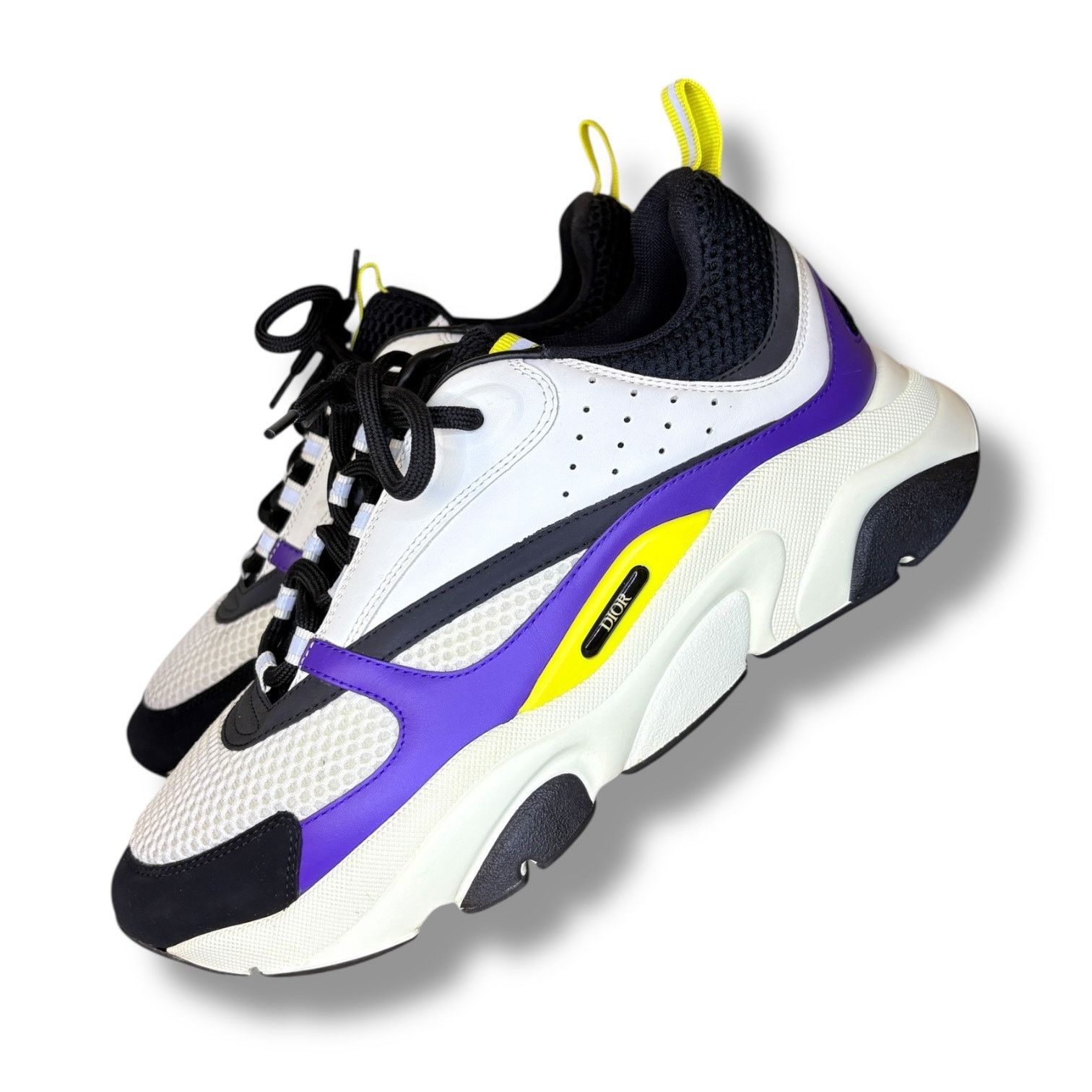 Dior Dior B22 "Laker" Purple / Yellow / Black Sneakers |Size 10US Size US 10 / EU 43 - 3 Thumbnail