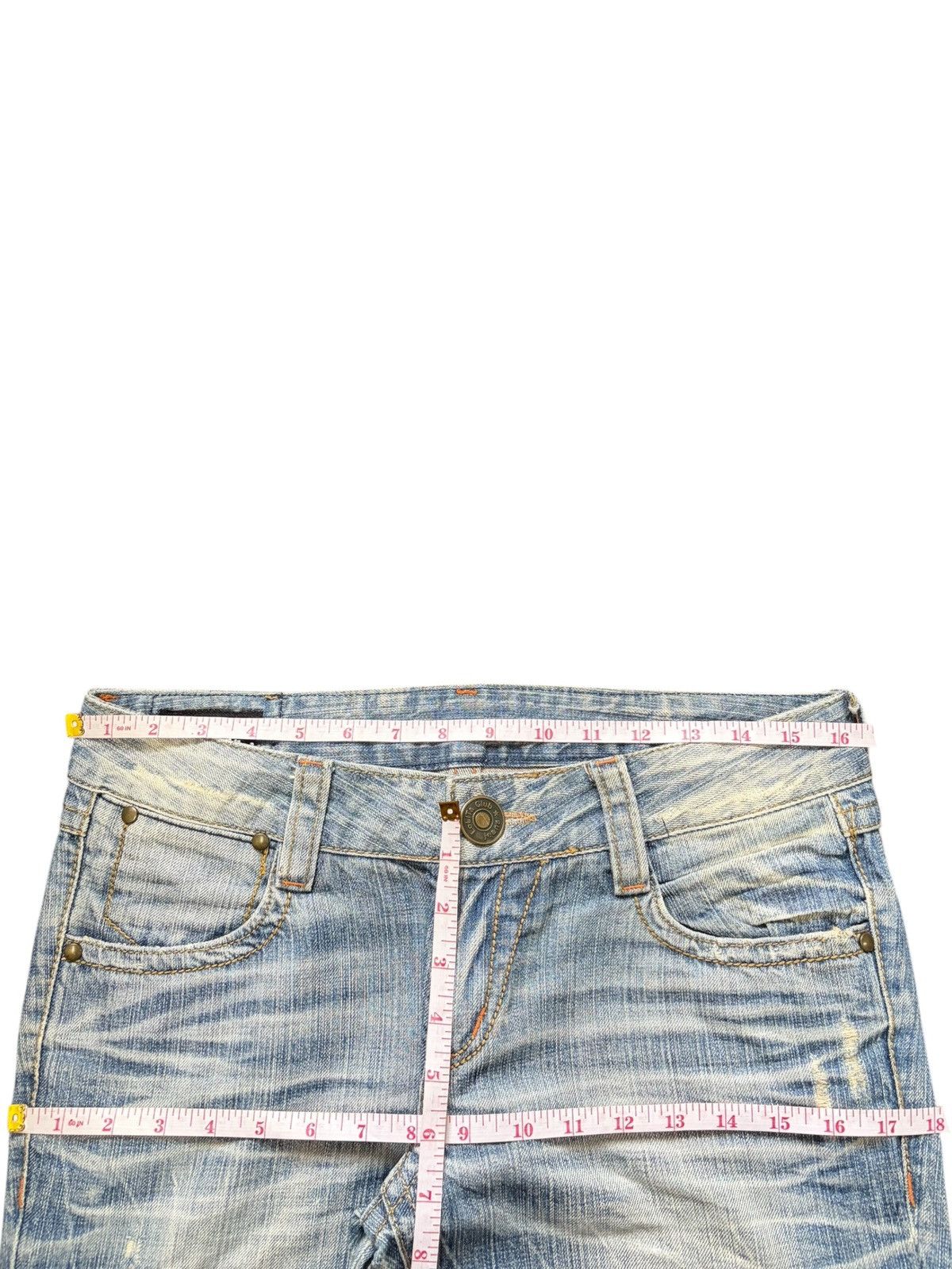 Acne Studios Vintage Japanese Lolita Distress Low Rise Flare Jeans Size 32" / US 10 / IT 46 - 6 Thumbnail