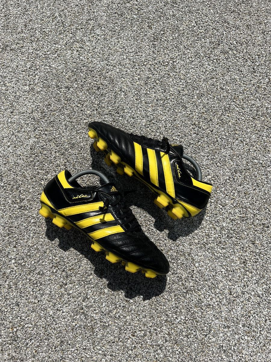 image of Unique Vintage Adidas Adicore Iii Trx Fg Shoes in Black/Yellow, Men's (Size 8.5)