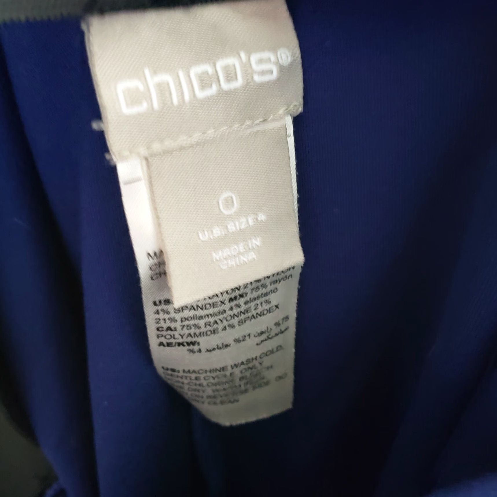 Vintage Chico's Womens Leggings Sz S Blue White Polka Dot Mid Rise Rayon Blend Pants Size 28" / US 6 / IT 42 - 6 Thumbnail