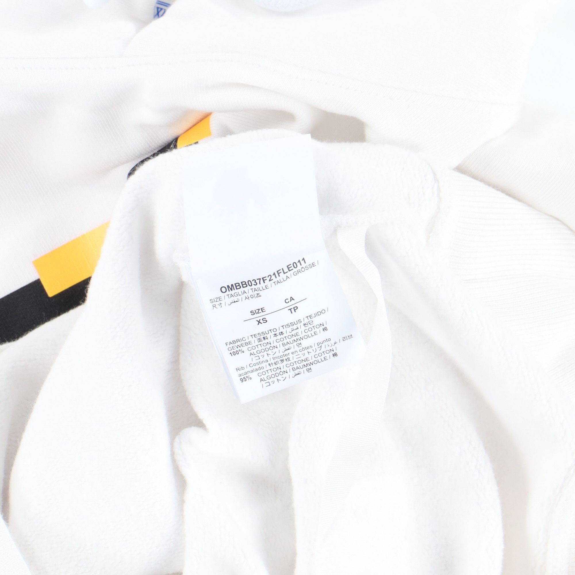Off-White White Caravaggio Diagonals Oversized Hoodie Size US XS / EU 42 / 0 - 7 Thumbnail