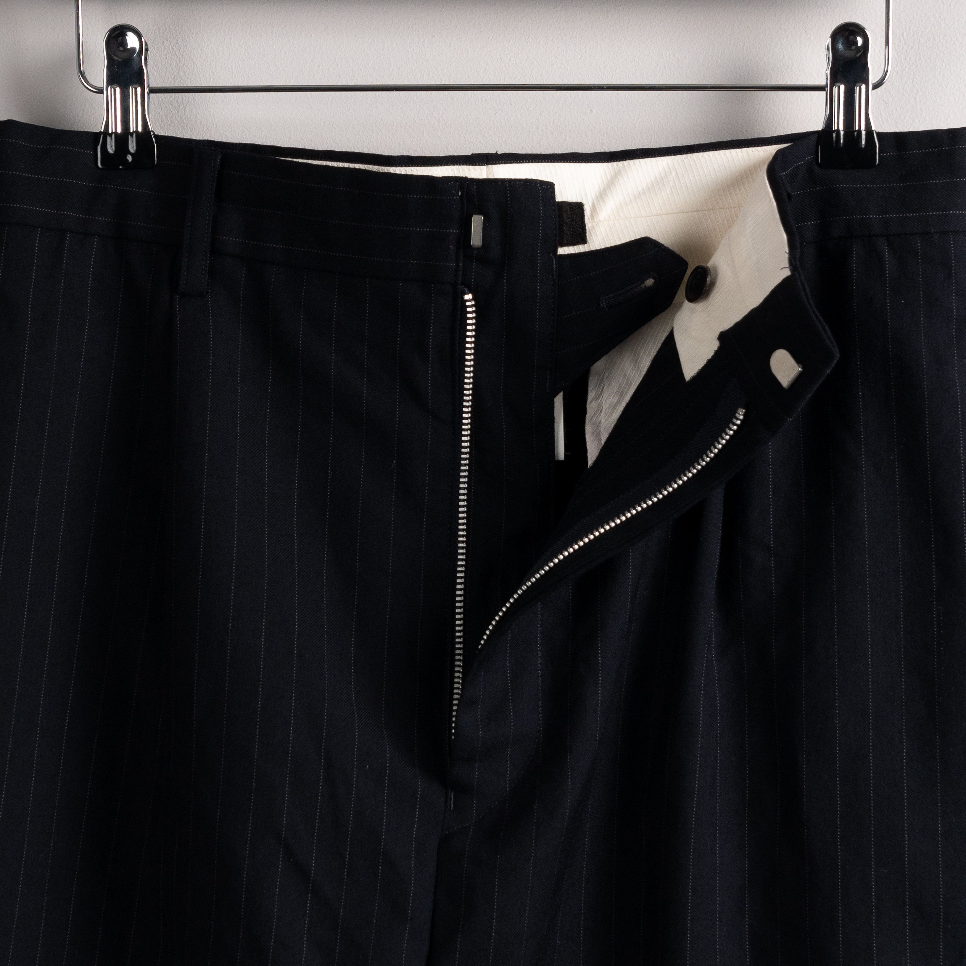 Junya Watanabe Junya Watanabe AW12 Pinstripe Pencil Shorts/Skirt Black Size 29" - 7 Thumbnail
