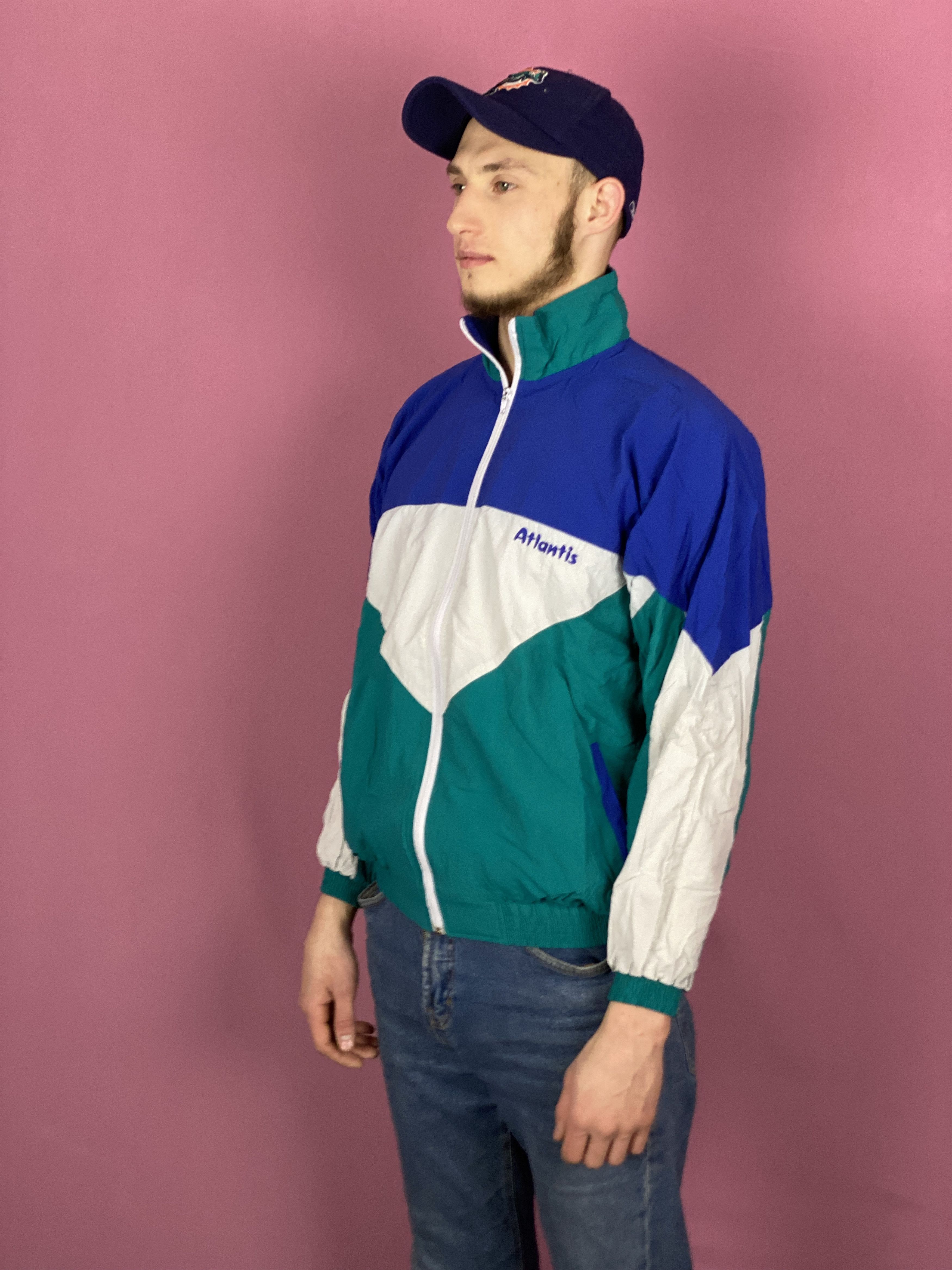 Vintage 90s Cats Vintage Men's Windbreaker Jacket - M Size US M / EU 48-50 / 2 - 2 Thumbnail