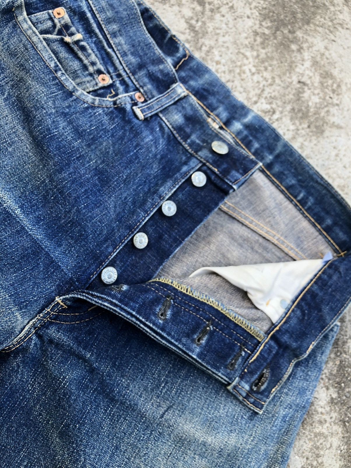 HOLLYWOOD RANCH MARKET × Japanese Brand SELVEDGE PAINTED DENIM BY HRM Size US 30 / EU 46 - 3 Thumbnail