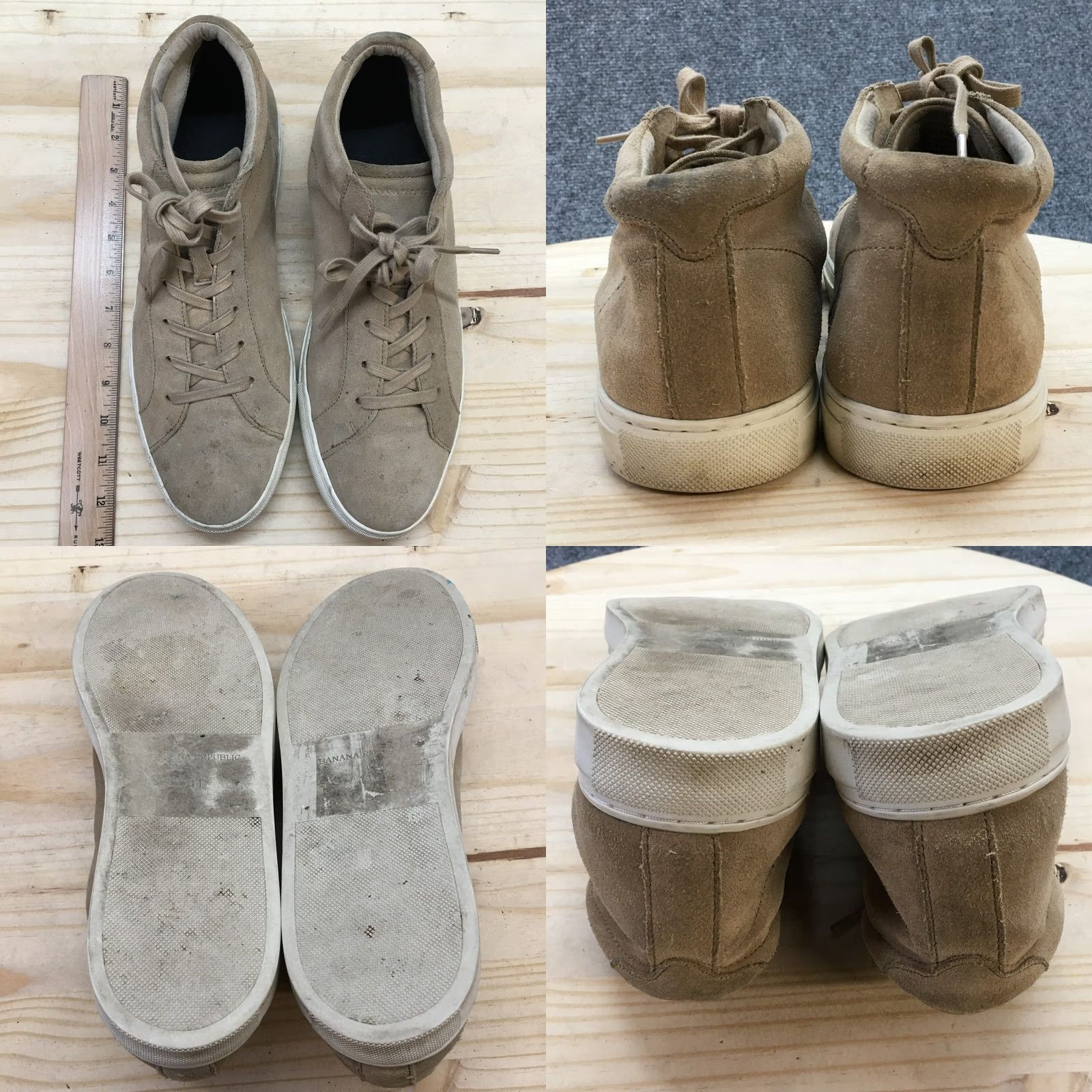 Banana Republic Banana Republic Shoes Mens 11M Sneakers Beige Leather Casual High Top Almond Toe Nike Size US L / EU 52-54 / 3 - 8 Thumbnail