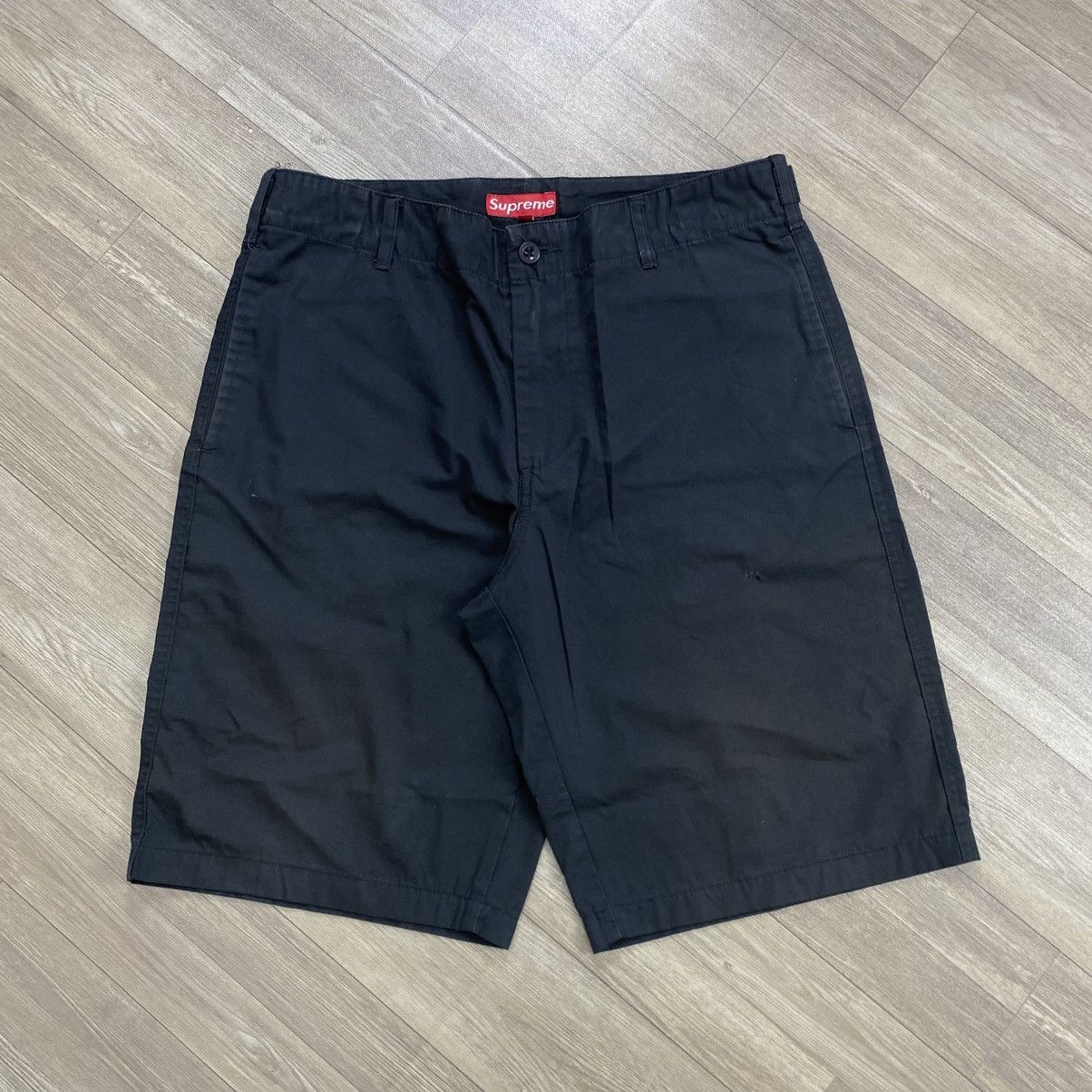 Sun Faded Supreme Cargo Black Shorts