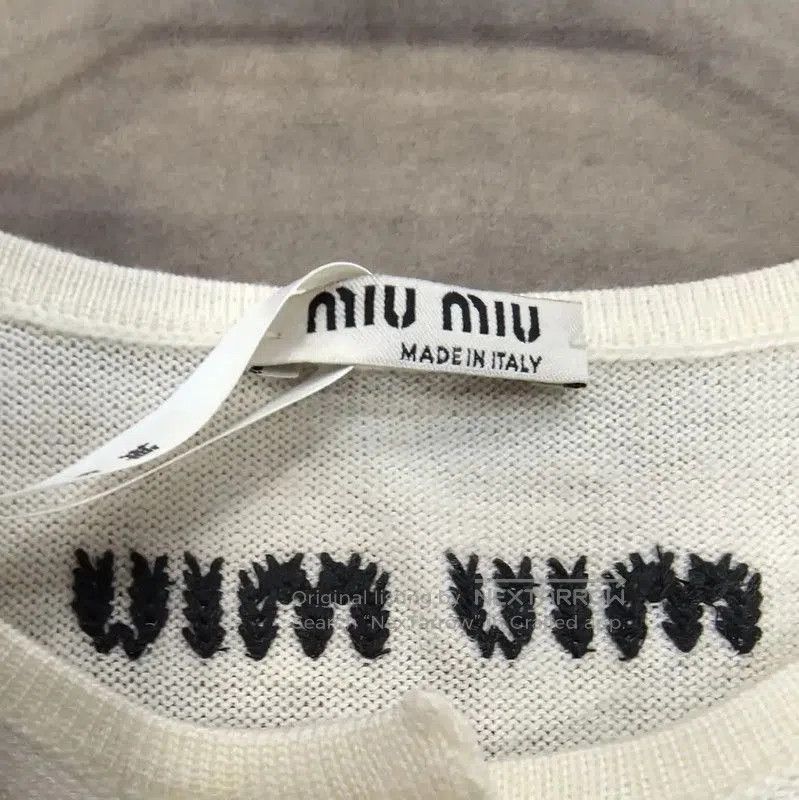 Miu Miu Miu Miu White Women's Cardigan Sweater . Size M / US 6-8 / IT 42-44 - 5 Thumbnail
