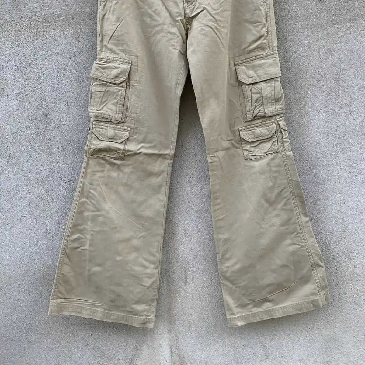 Devilock PEACH JOHN TROUSERS FLARE BOOTCUT CARGO WIDE LEG MULTI PANTS Size US 28 / EU 44 - 4 Thumbnail