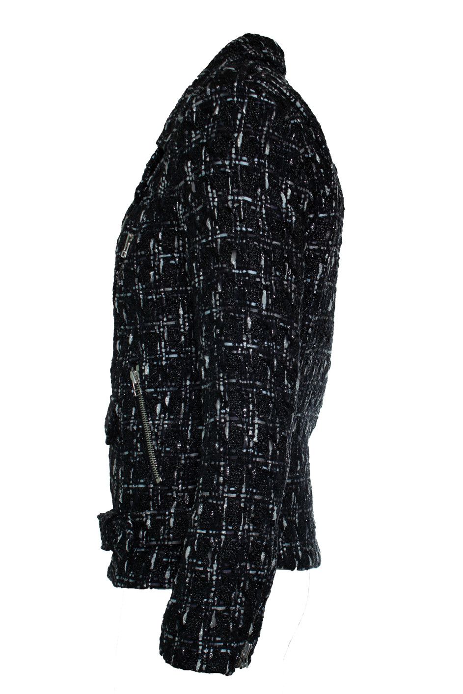 Faith Connexion Faith Connexion, Black tweed biker jacket Size US M / EU 48-50 / 2 - 4 Thumbnail