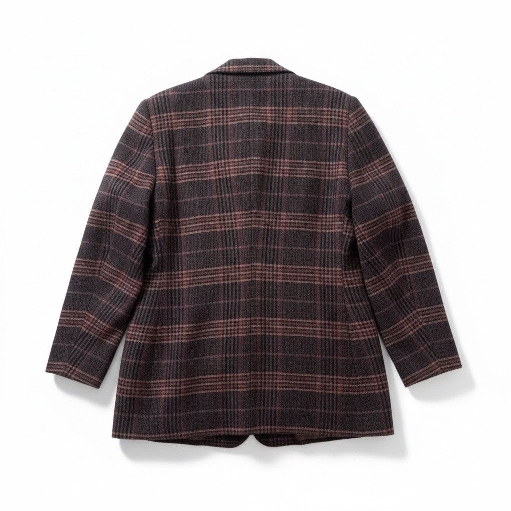 Vintage VTG Fundamental Things 14 oversized plaid preppy blazer Size XL / US 12-14 / IT 48-50 - 6 Thumbnail