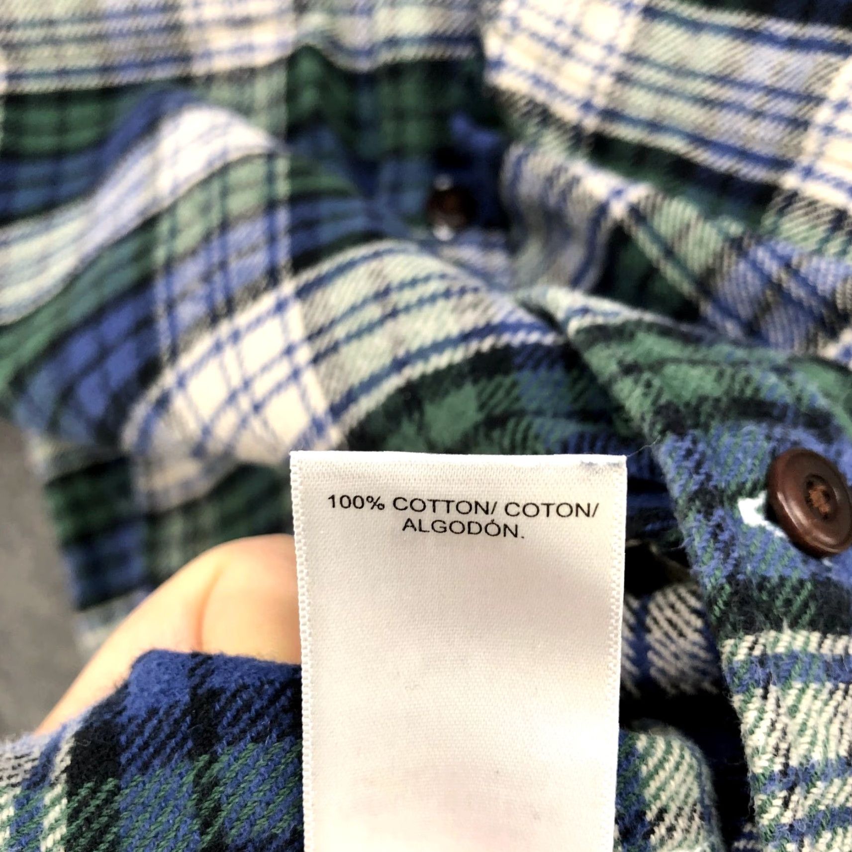 Lucky Brand Lucky Brand Flannel Shirt Mens M Button-Up Casual Workwear Plaid Green Blue White 90s Western Style Mens Size US M / EU 48-50 / 2 - 6 Thumbnail