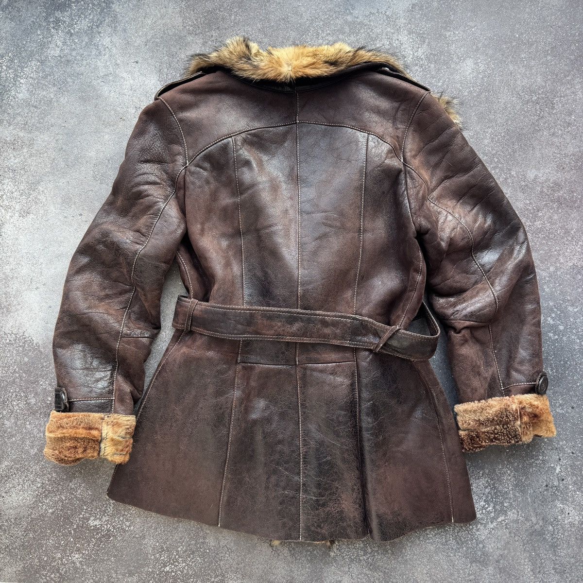 Japanese Brand Vintage Real Leather Real Fur Sheepskin Coat Size M / US 6-8 / IT 42-44 - 10 Thumbnail