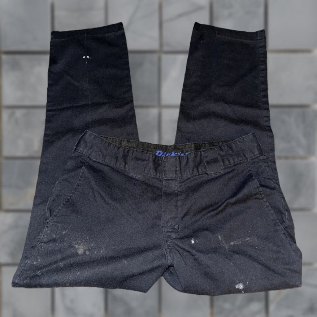 Dickies Dickies 874 Flex Work Pants Black Distressed 32x30 Relaxed Fit Chino Workwear Mens Vintage USA Punk 90s Distressed Size US 32 / EU 48 - 1 Thumbnail