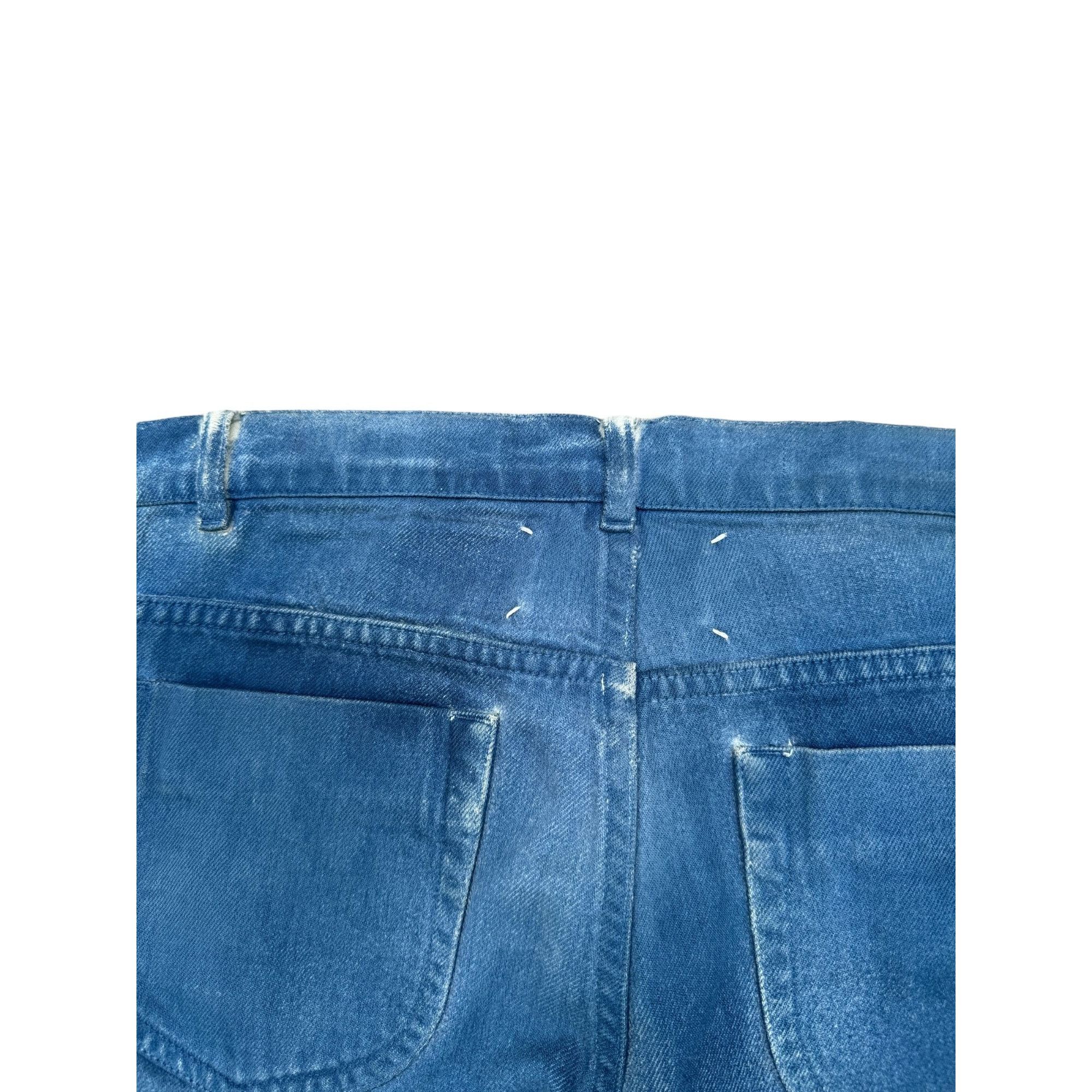 Maison Margiela Vintage Blue Painted Denim Jeans Size US 30 / EU 46 - 6 Thumbnail