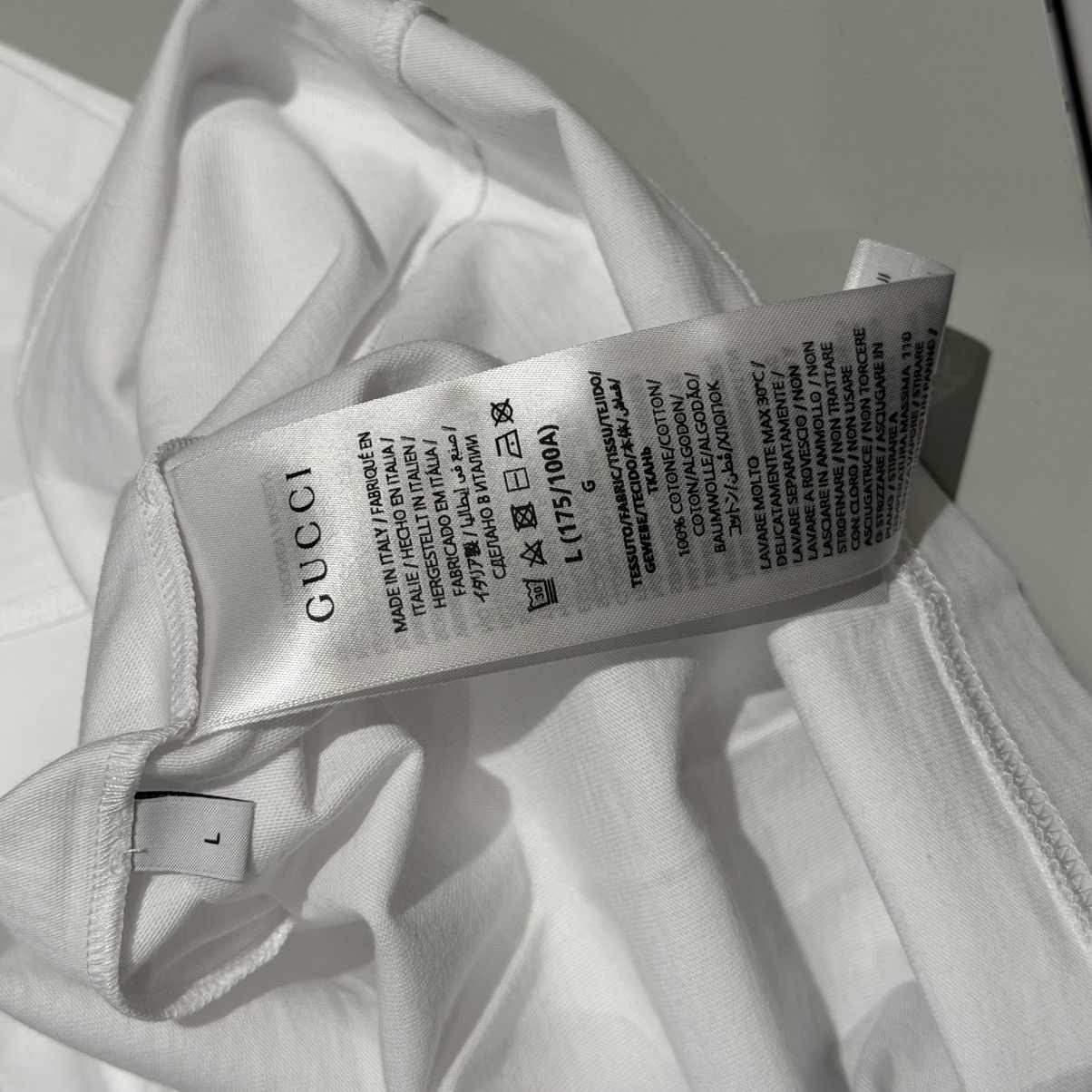 Gucci Gucci Cotton Jersey Gucci Print Tee White Size US L / EU 52-54 / 3 - 4 Thumbnail