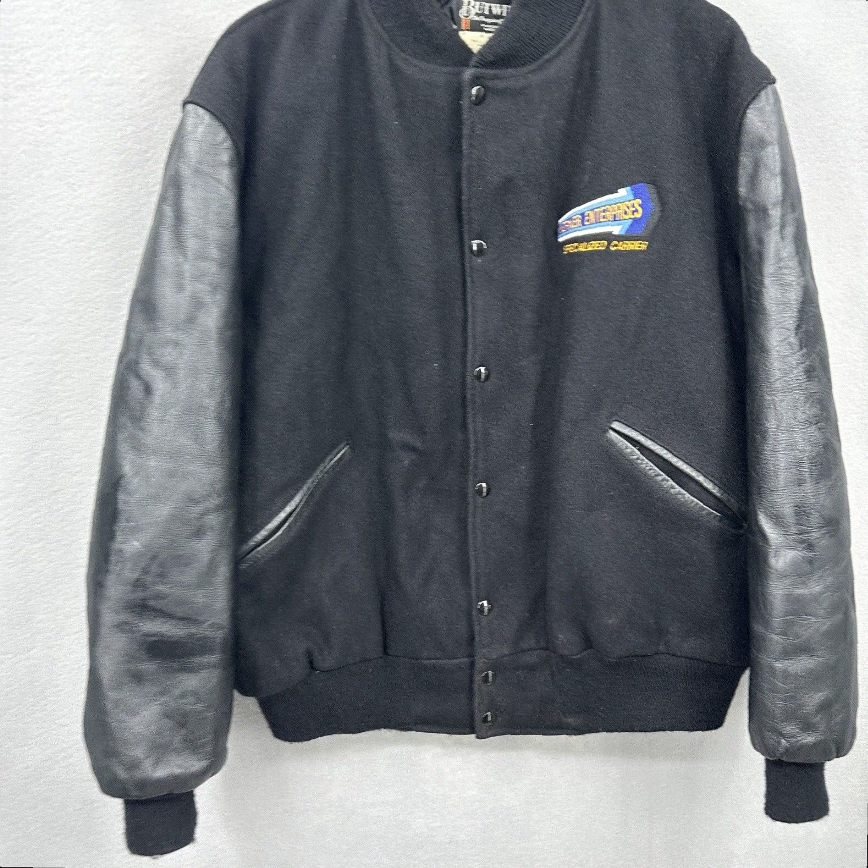 Vintage VINTAGE Butwin Wool Varsity Jacket Trucker XL Black 1970s Rockabilly Mens XL Vintage Wool Coat Size US XL / EU 56 / 4 - 4 Thumbnail