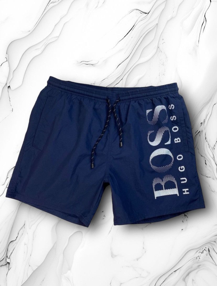 Hugo Boss Hugo Boss Nylon Big Logo Shorts Size US 33 - 1 Thumbnail