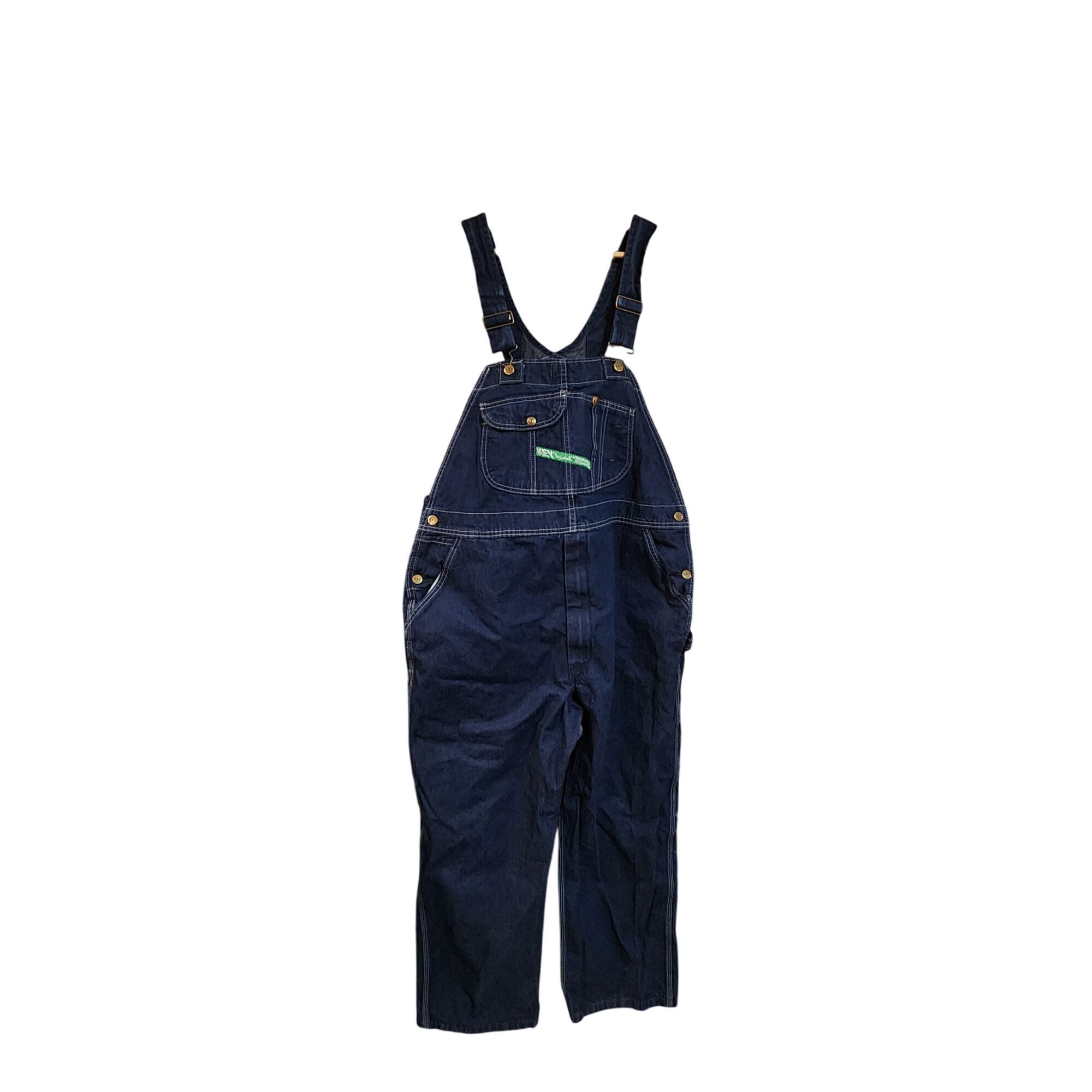 Other Vintage Key Denim Overalls W42 L29 Mens Blue Jeans 100% Cott Size US 42 / EU 58 - 1 Thumbnail