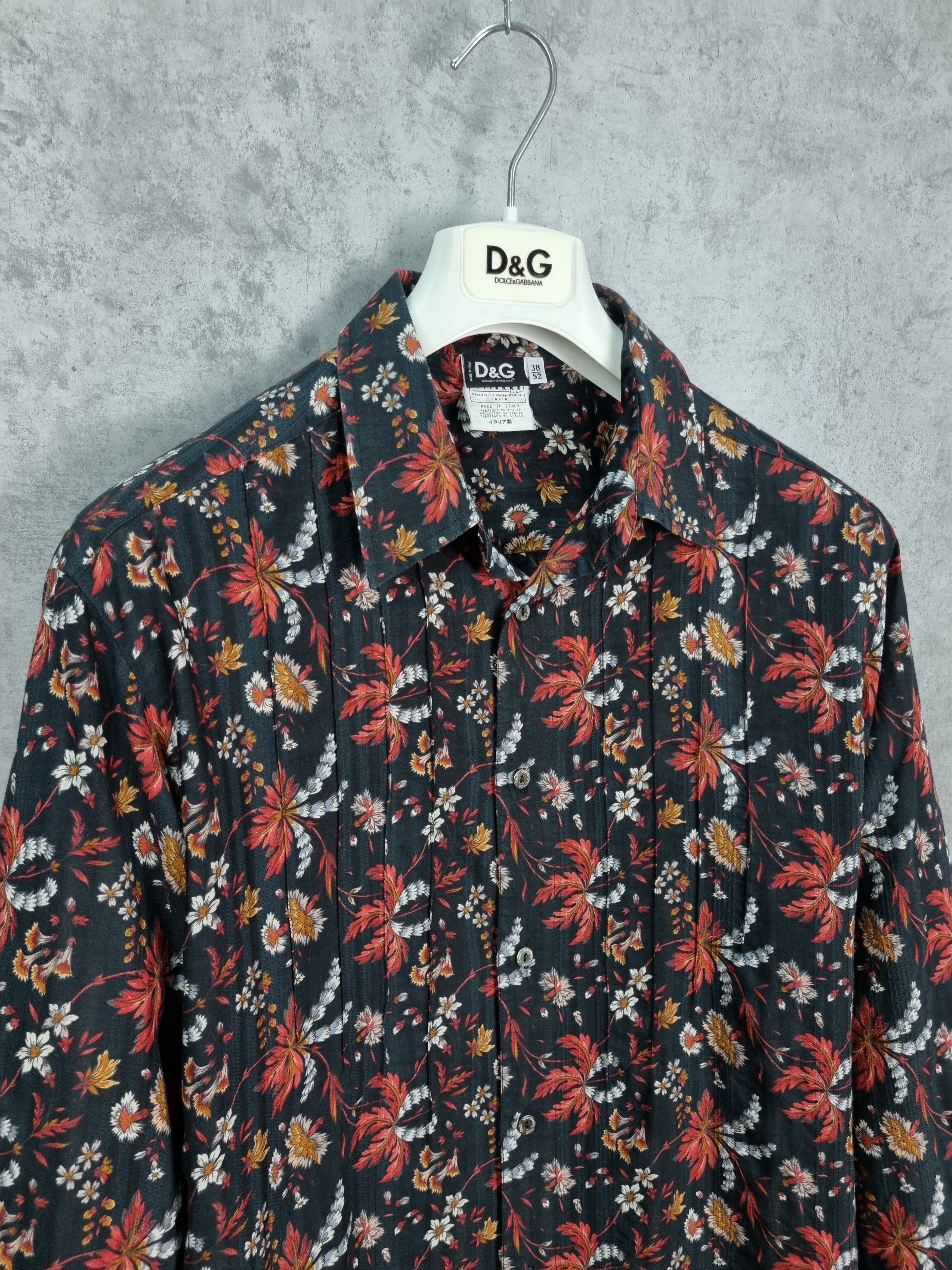 Dolce & Gabbana Rare Dolce & Gabbana Floral All Over Shirt Size US L / EU 52-54 / 3 - 8 Thumbnail
