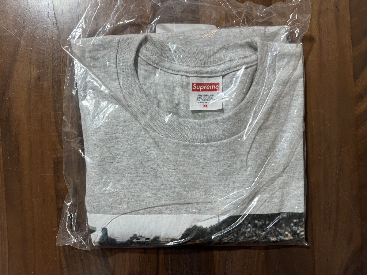 image of Supreme Maradona Logo Tee Short Sleeve T-Shirt In Ash Grey, Men's (Size XL)