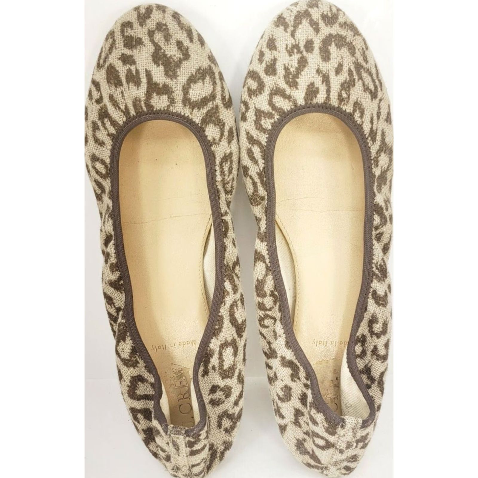 J.Crew J.CREW Leopard Fabric Ballet Flats Size 9.5 Made in Italy | Women | Flat | Multicolor Leopard Pattern | Slip On | Fabric Upper Size US 10 / IT 40 - 6 Thumbnail