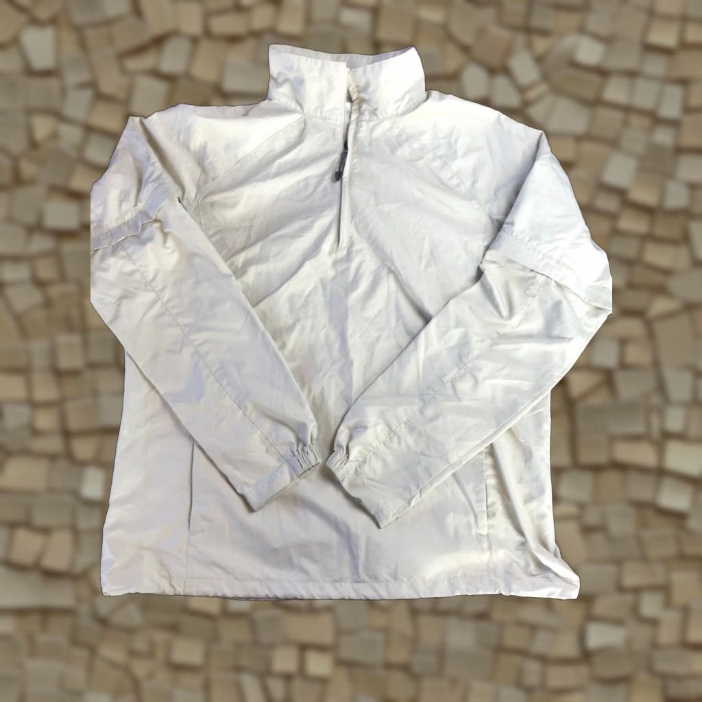 Nike Nike Jacket, Women's Size Medium, 1/4 Zip, Zip Off, Activewear, Golf, Cream, Brown, Pullover, Modern, Basic Jacket, Fall, Spring, Summer, Womens Size M / US 6-8 / IT 42-44 - 1 Thumbnail