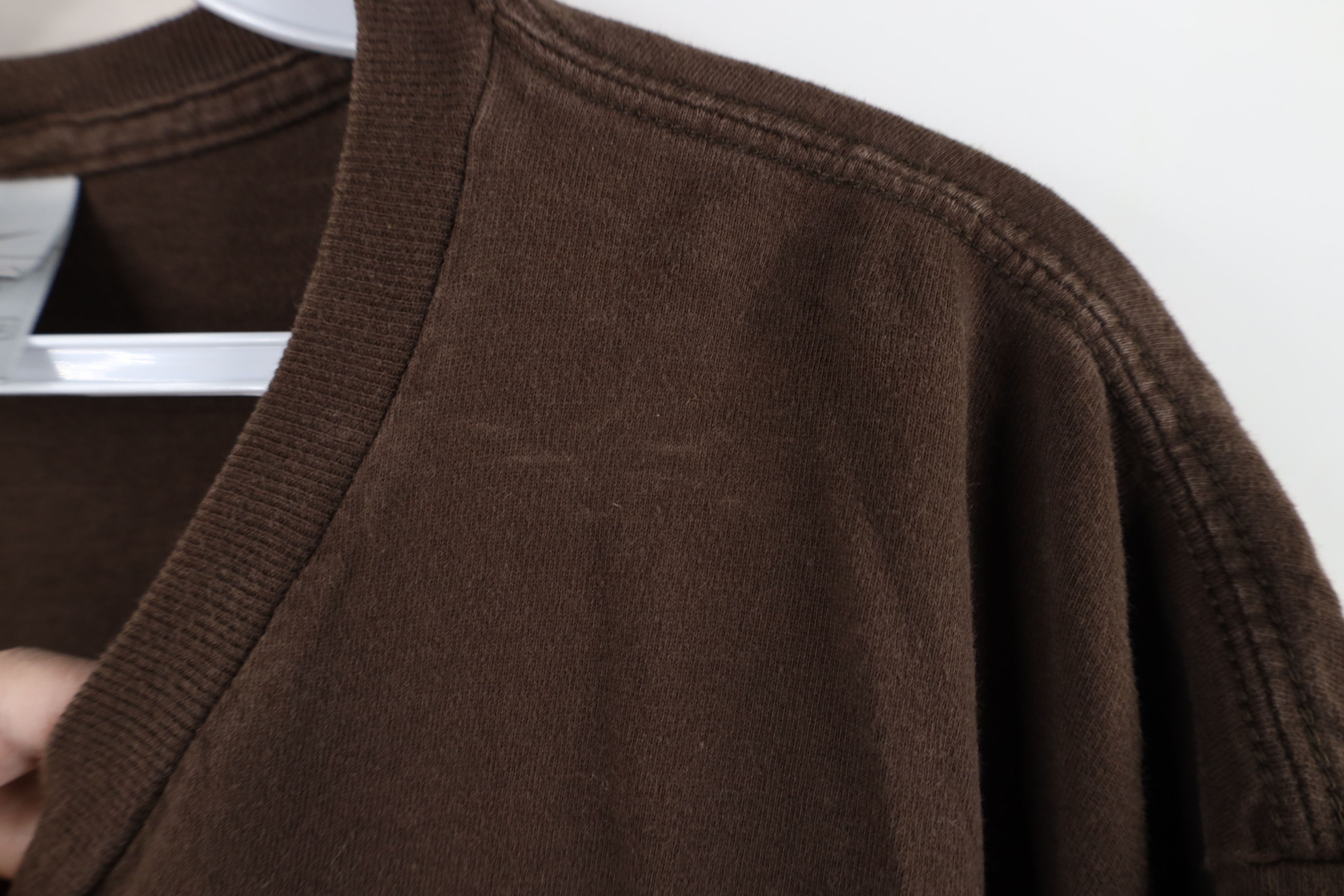 Nike Vintage Y2K Nike Spell Out Block Letter T-Shirt Brown Cotton Size US XXL / EU 58 / 5 - 5 Thumbnail