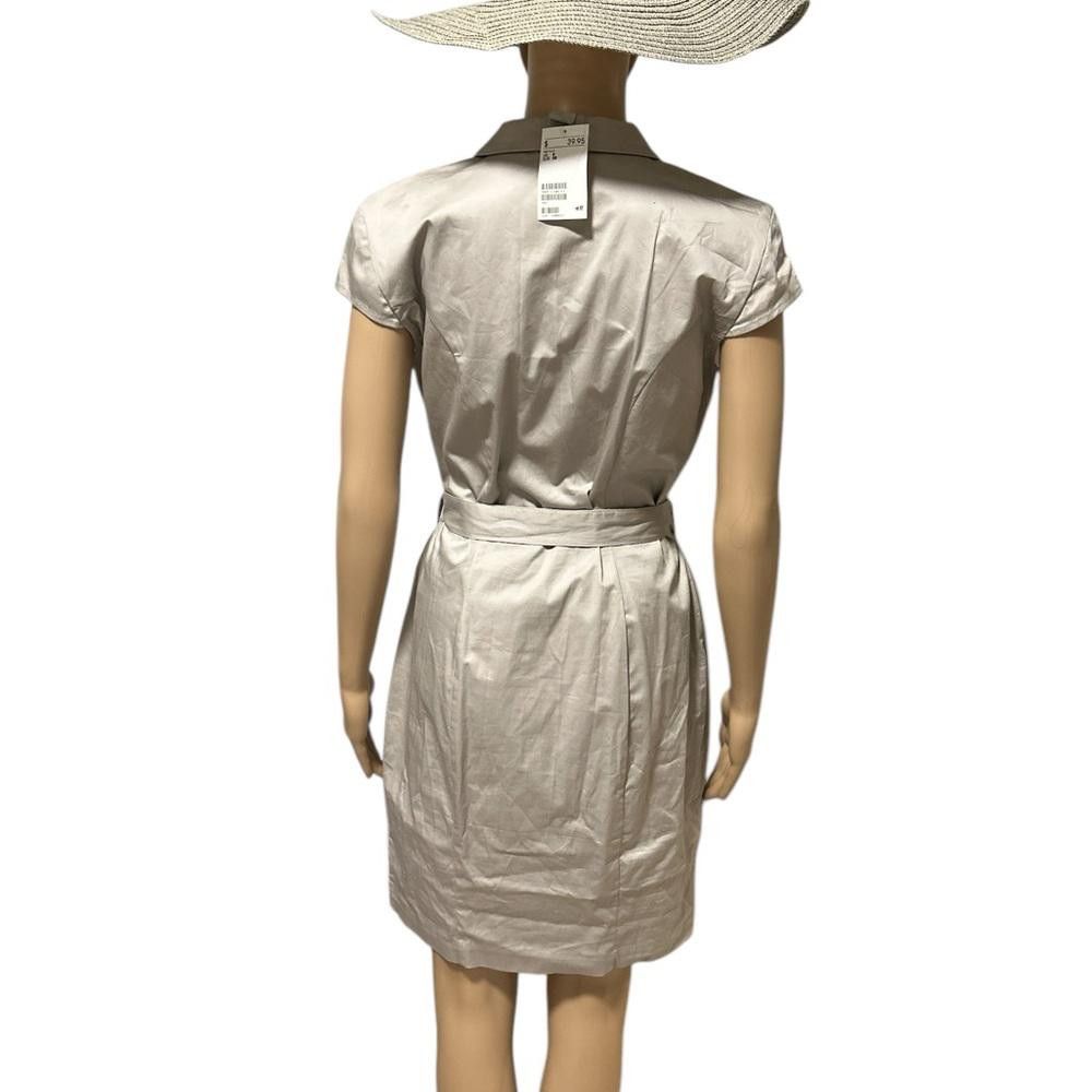 H&M BNWT H&M Beige Button-Down Belted Dress - Size 38 Size M / US 6-8 / IT 42-44 - 3 Thumbnail