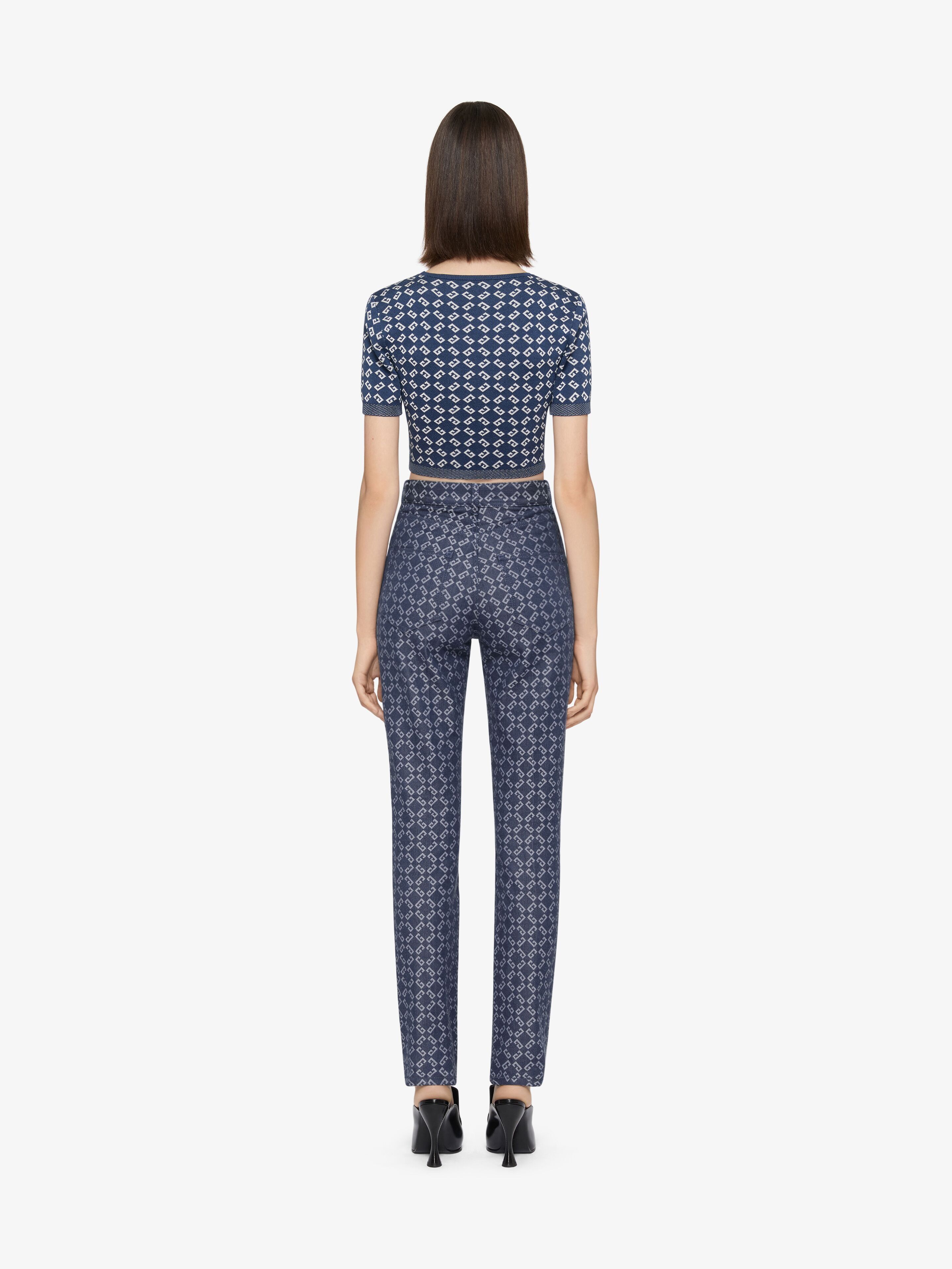 Givenchy o1w1db10326 Cropped Crewneck Top in Blue Size M / US 6-8 / IT 42-44 - 3 Thumbnail